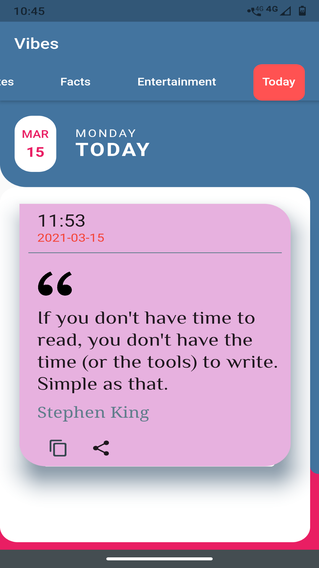 Vibes - Quotes, Facts and Entertainment screenshot