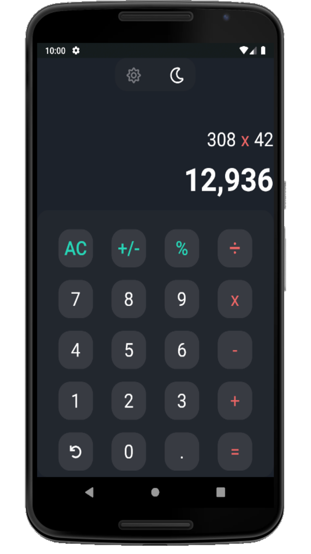 A calculator ui screenshot