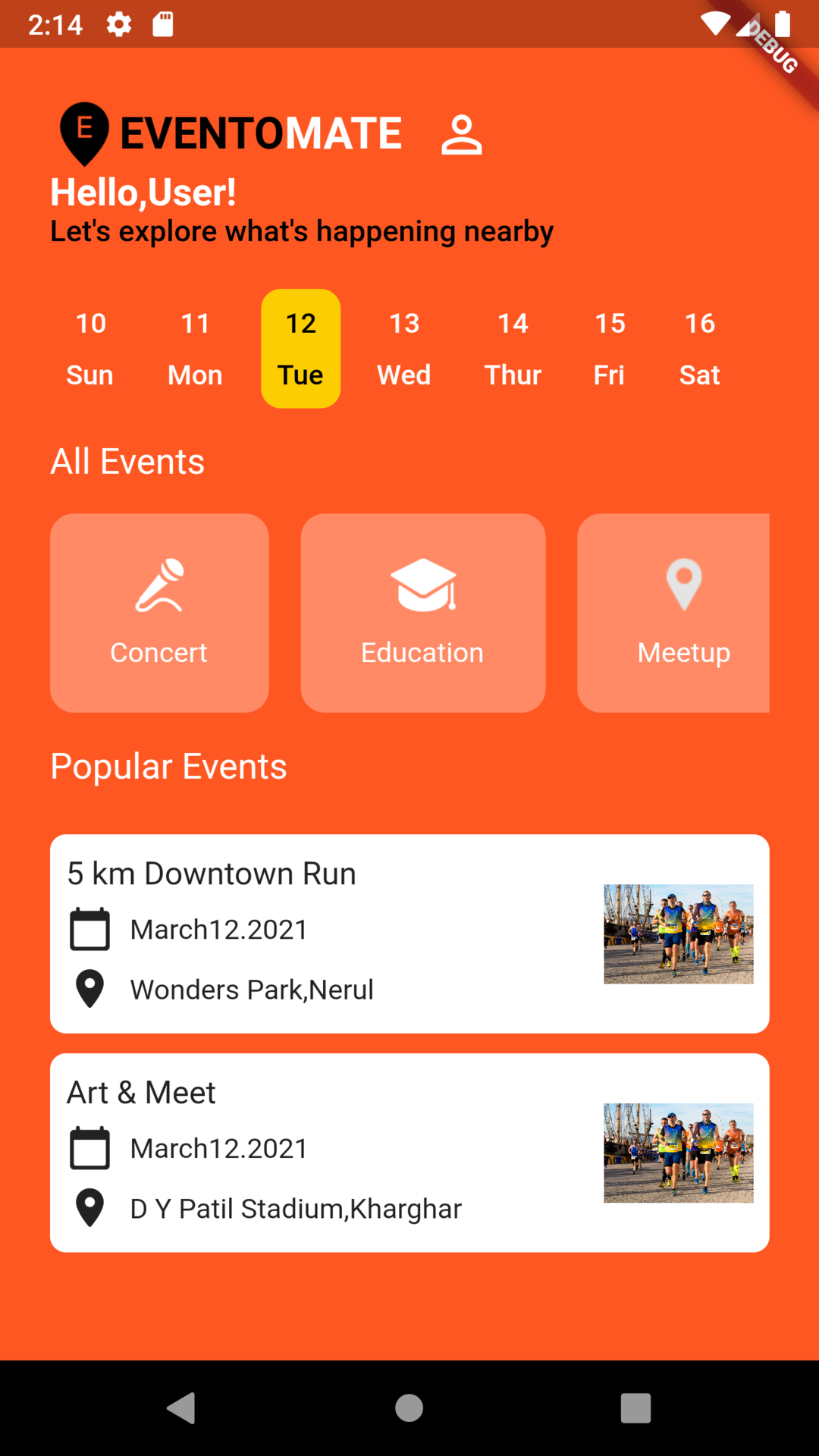 EventoMate screenshot