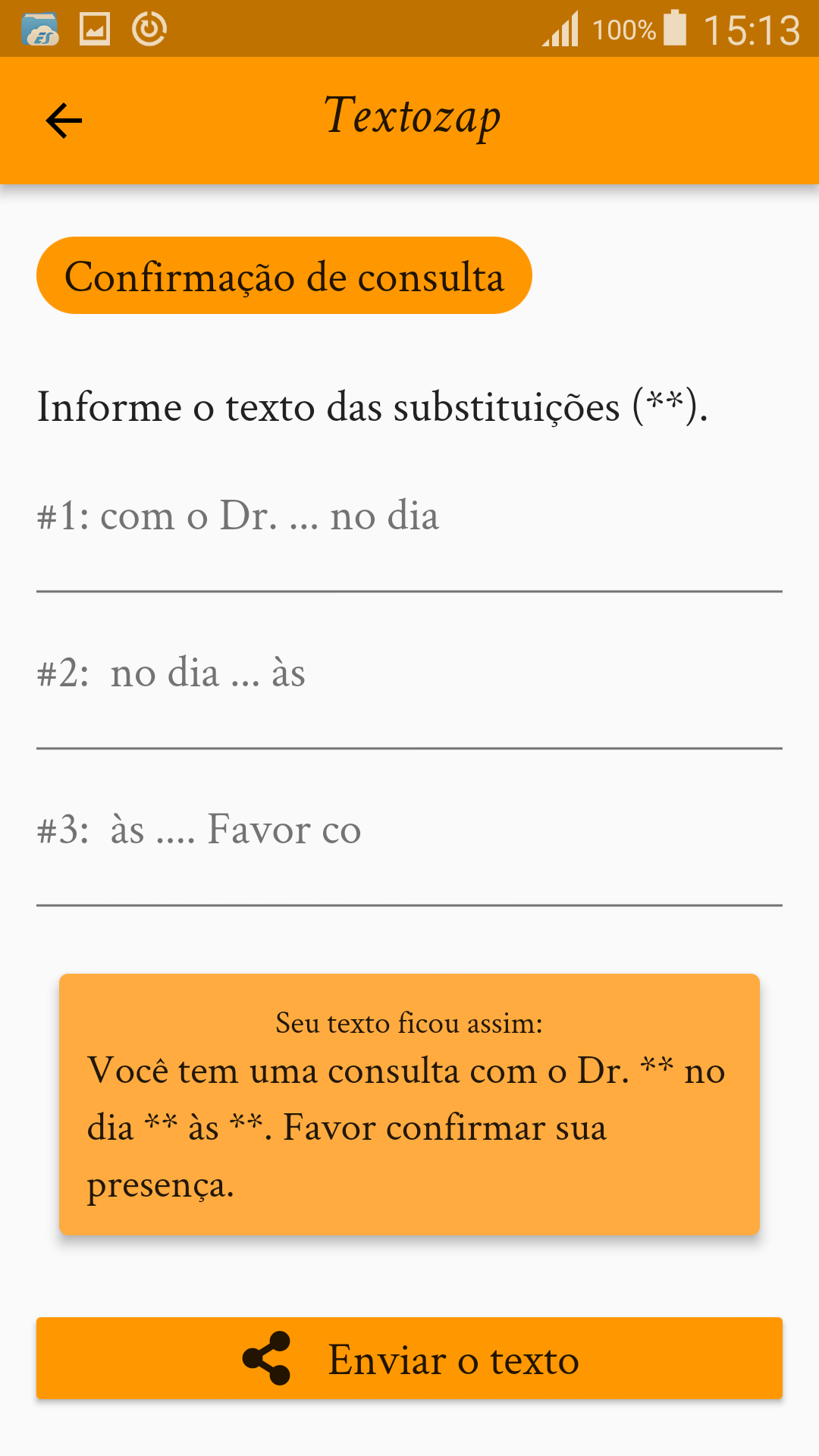 Textozap screenshot