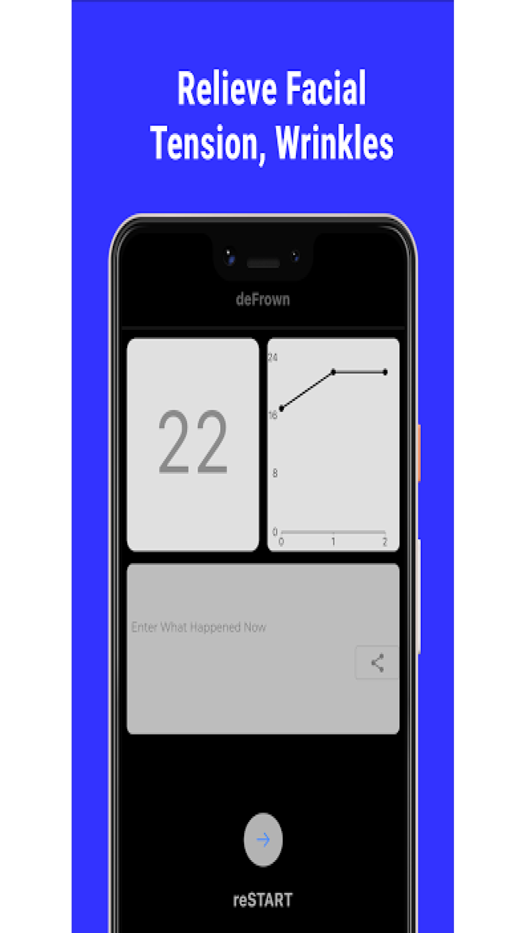 deFrown – Facial Tension, Wrinkles, Frowning habit screenshot