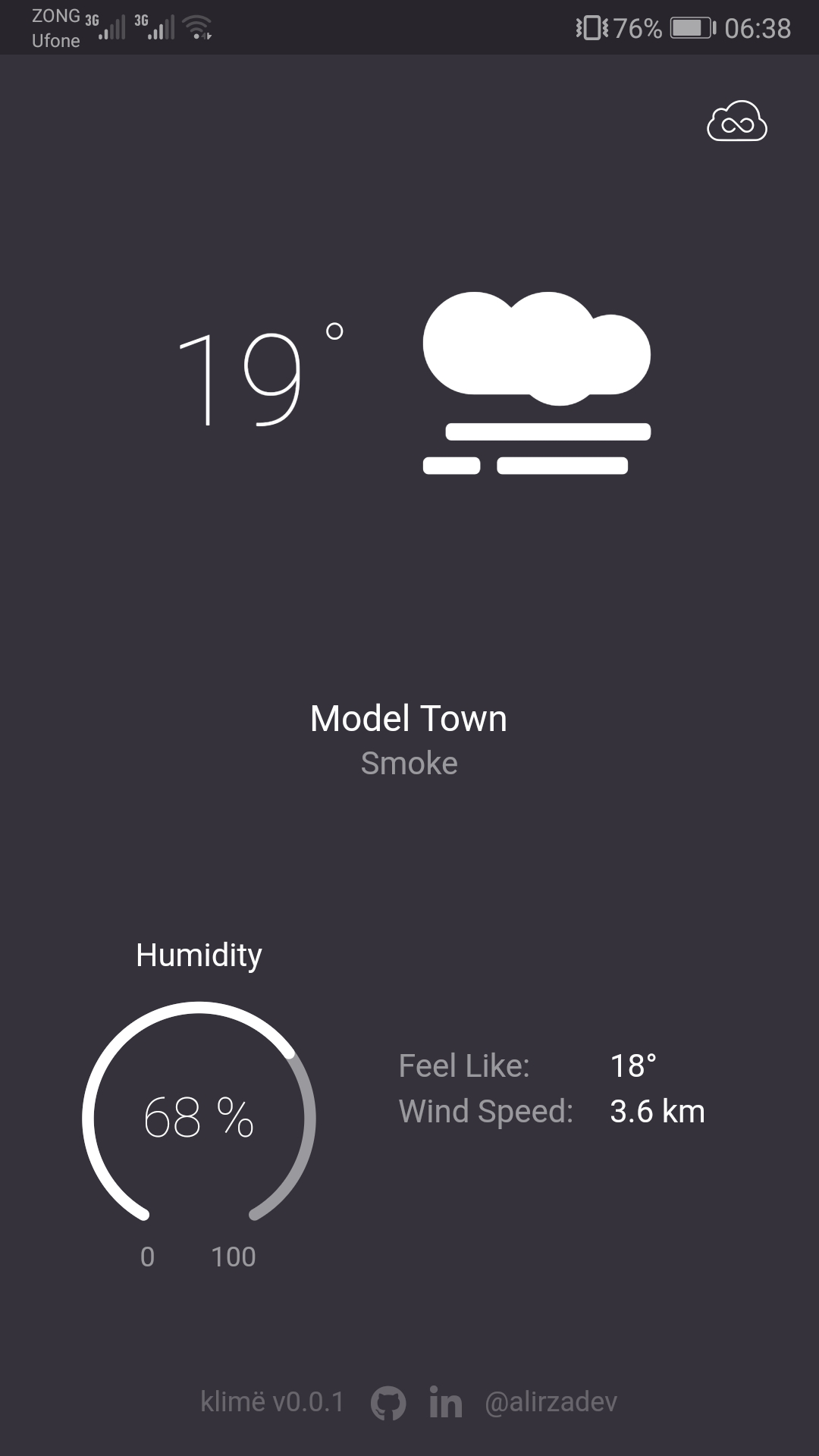 Klime screenshot