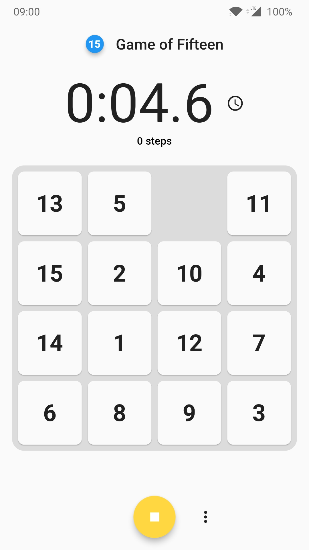 Game of Fifteen screenshot