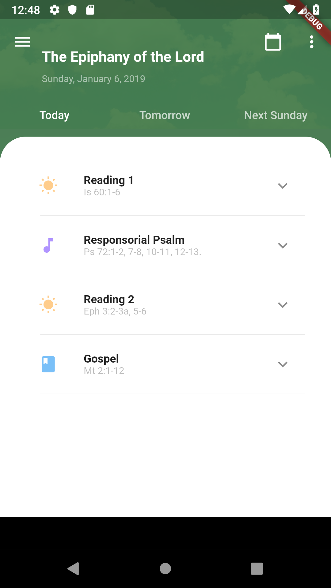 Daily Mass Readings screenshot