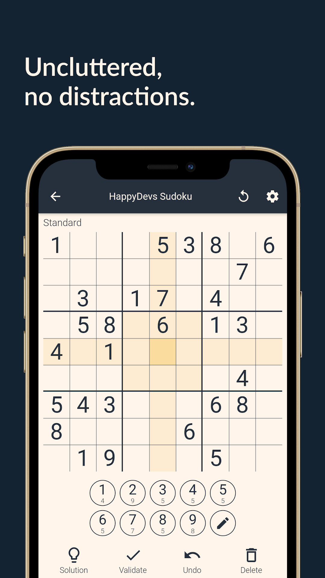 The Friendly Sudoku screenshot