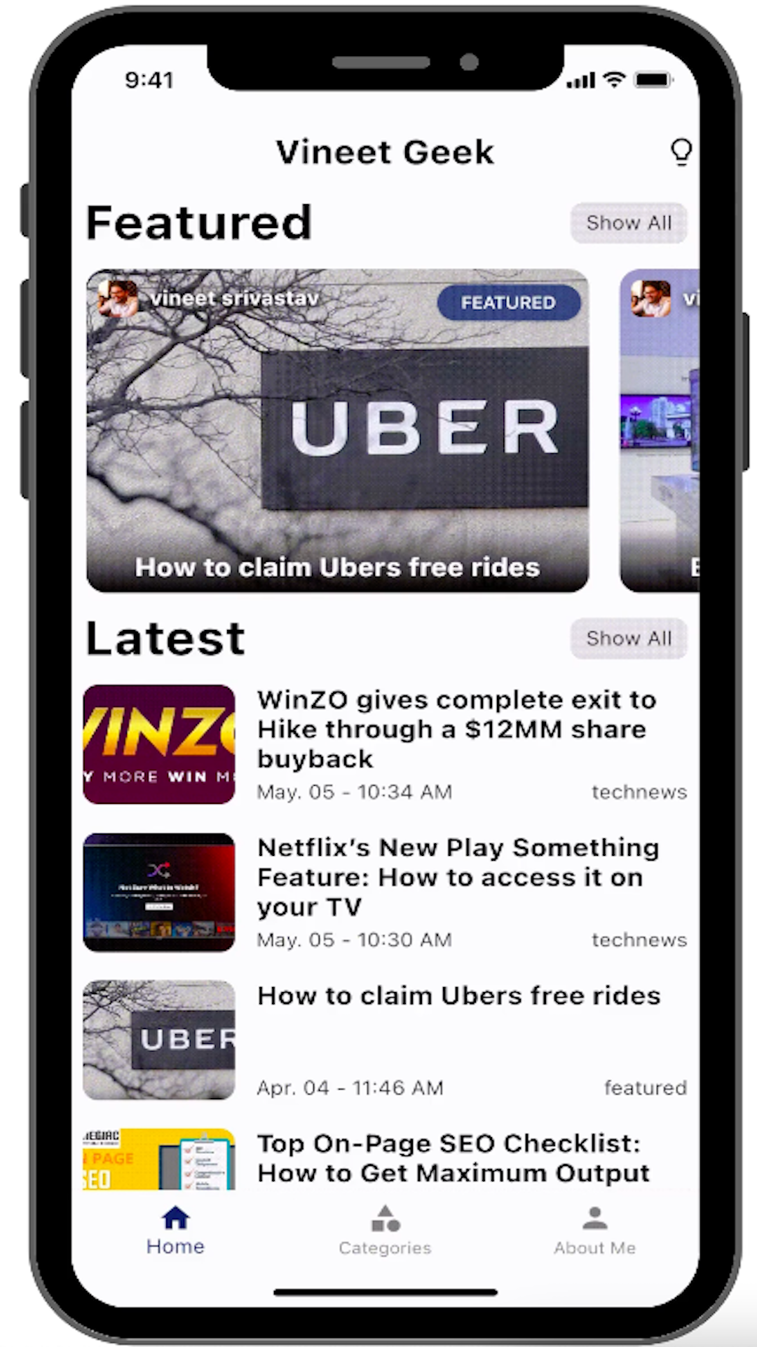 Vineet Geek screenshot