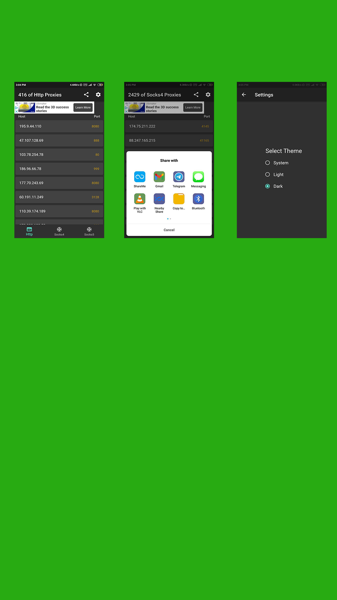 Free Anonymous Proxy List screenshot