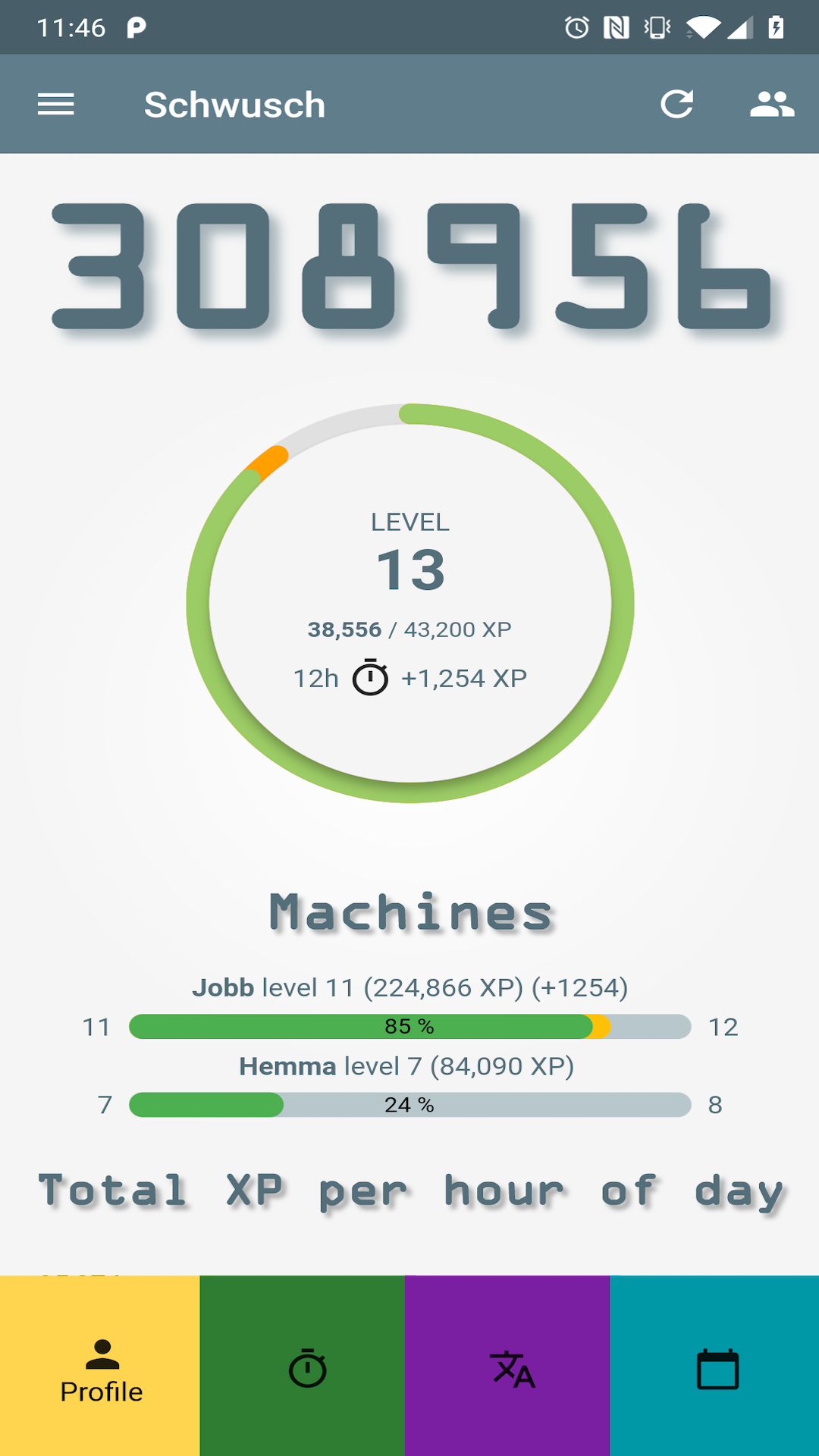 Code::Stats Viewer screenshot