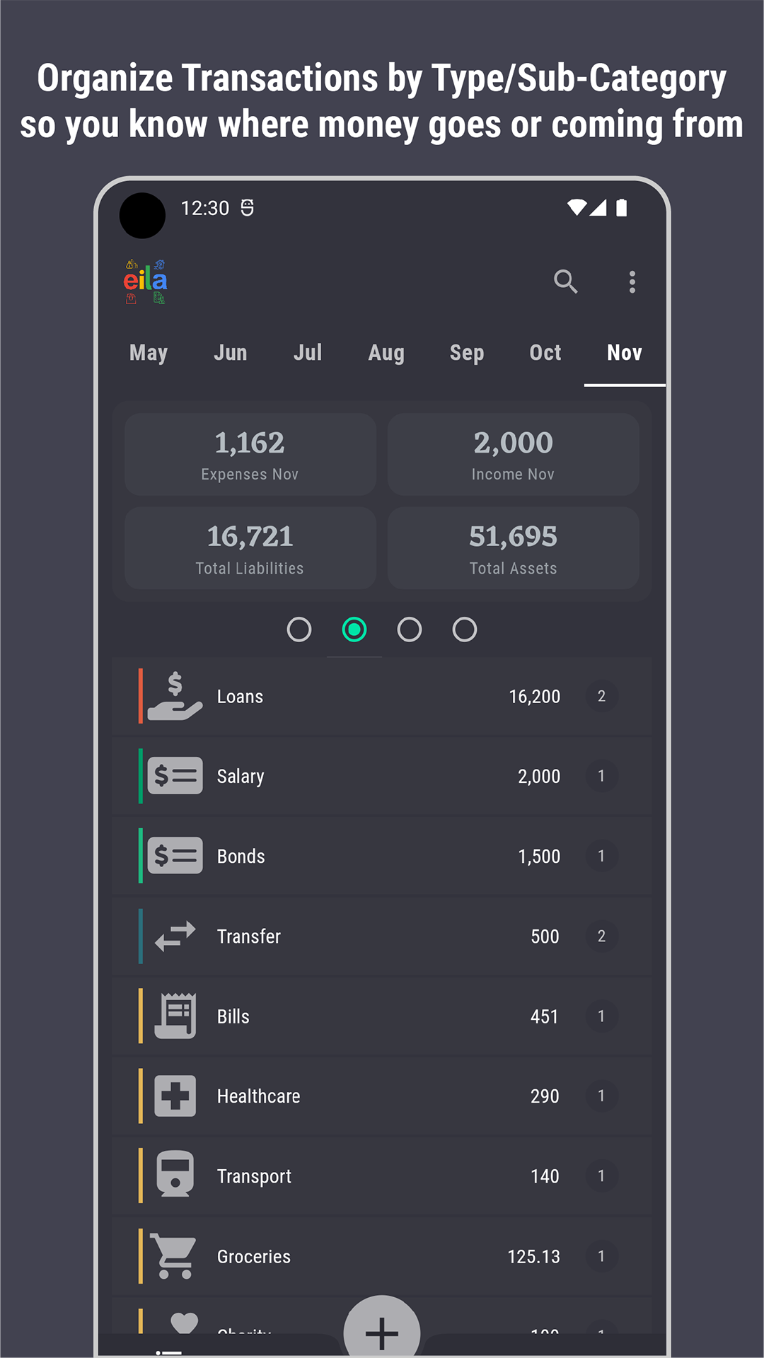 EILA: Money Manager, Expense Tracker & Budget screenshot