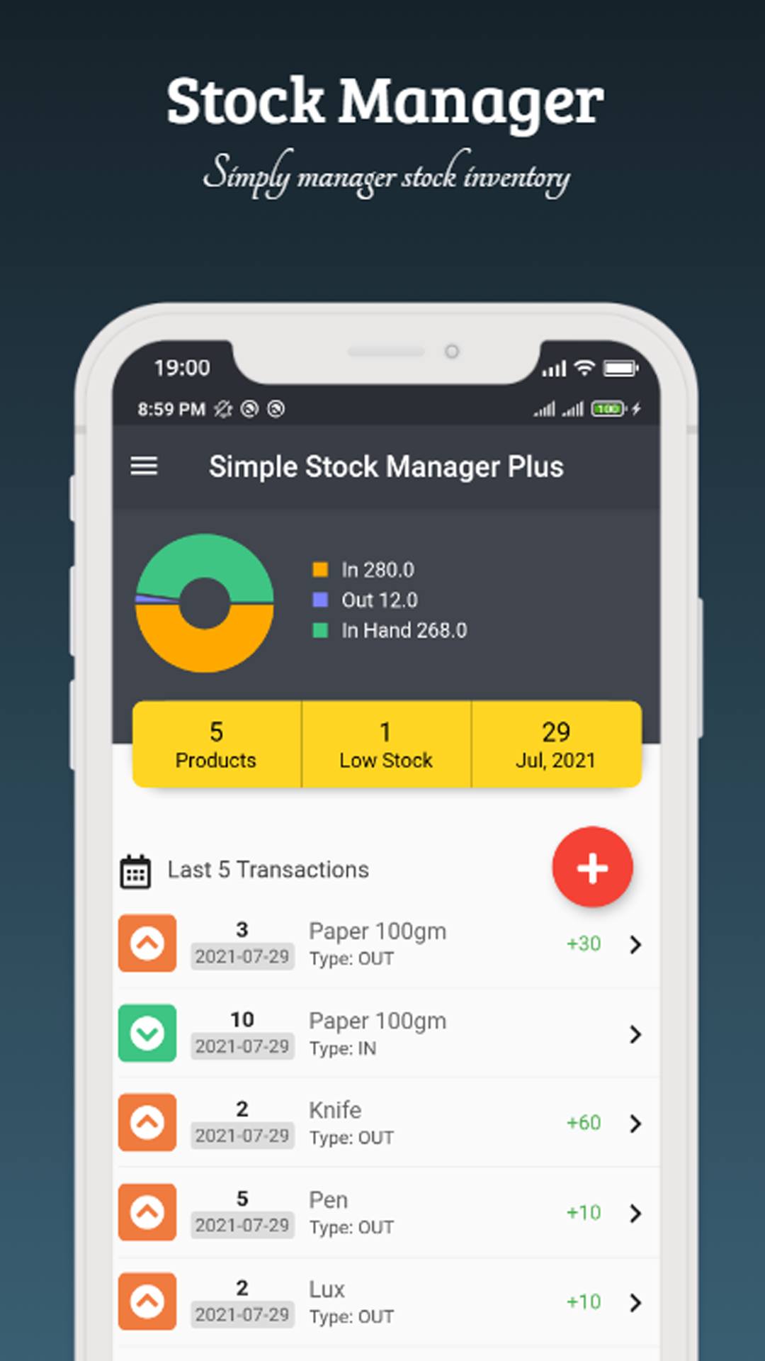 Simple Stock Manager Plus screenshot