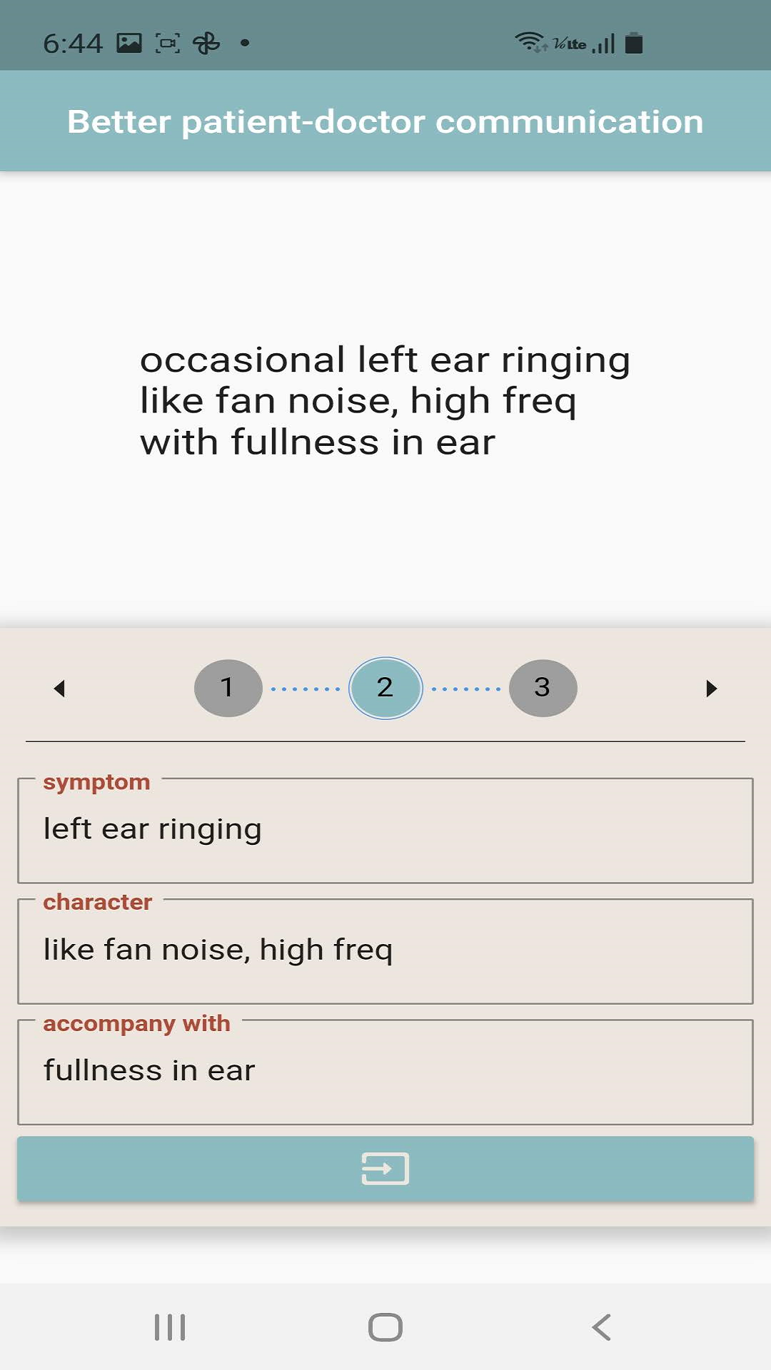 SymptomAligned – your summary screenshot