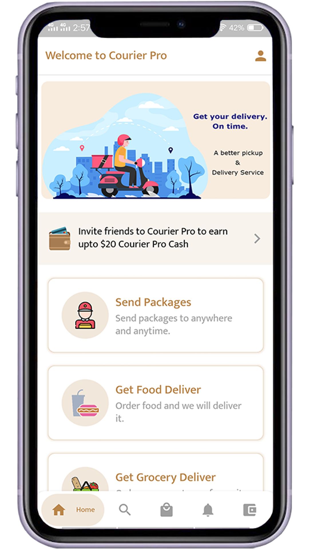 Courier Delivery Flutter App Template | 2 Apps | User App + Delivery App | CourierPro screenshot