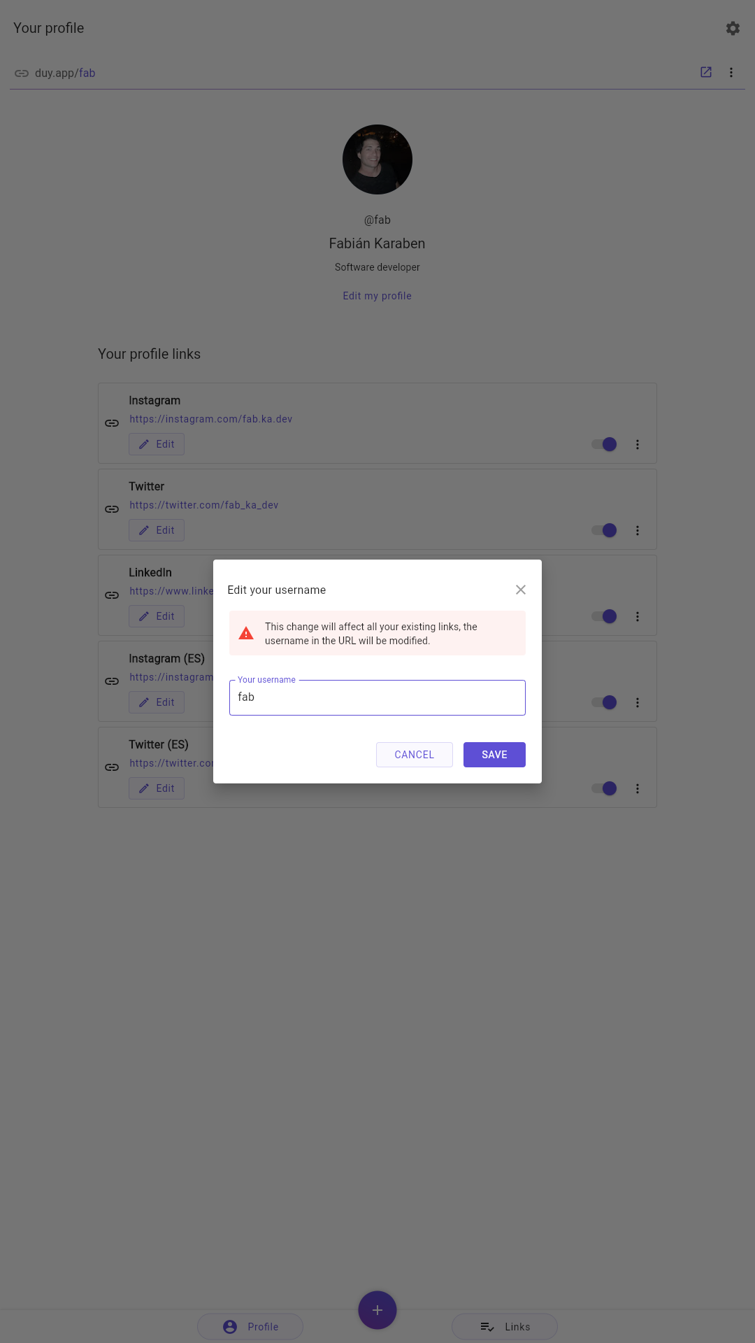 duy! - URL Shortener for Social Networks screenshot 4