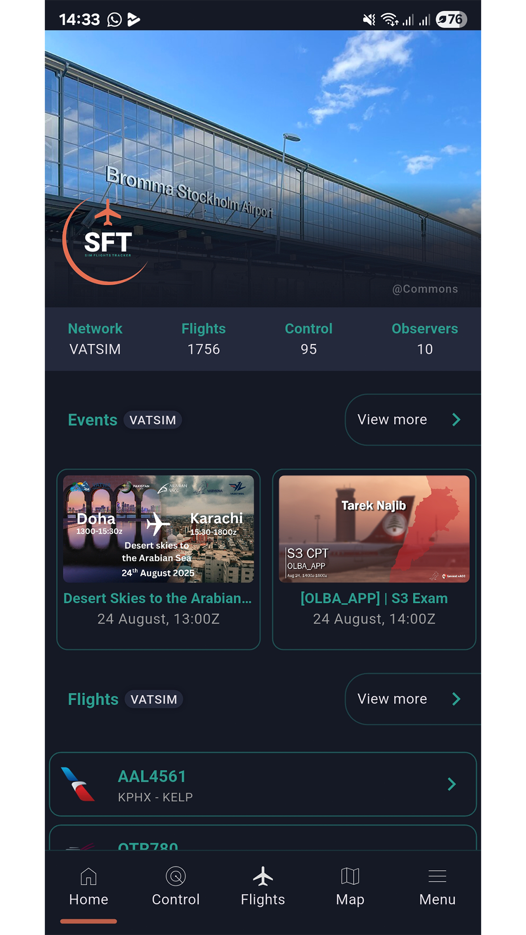 Sim Flights Tracker screenshot