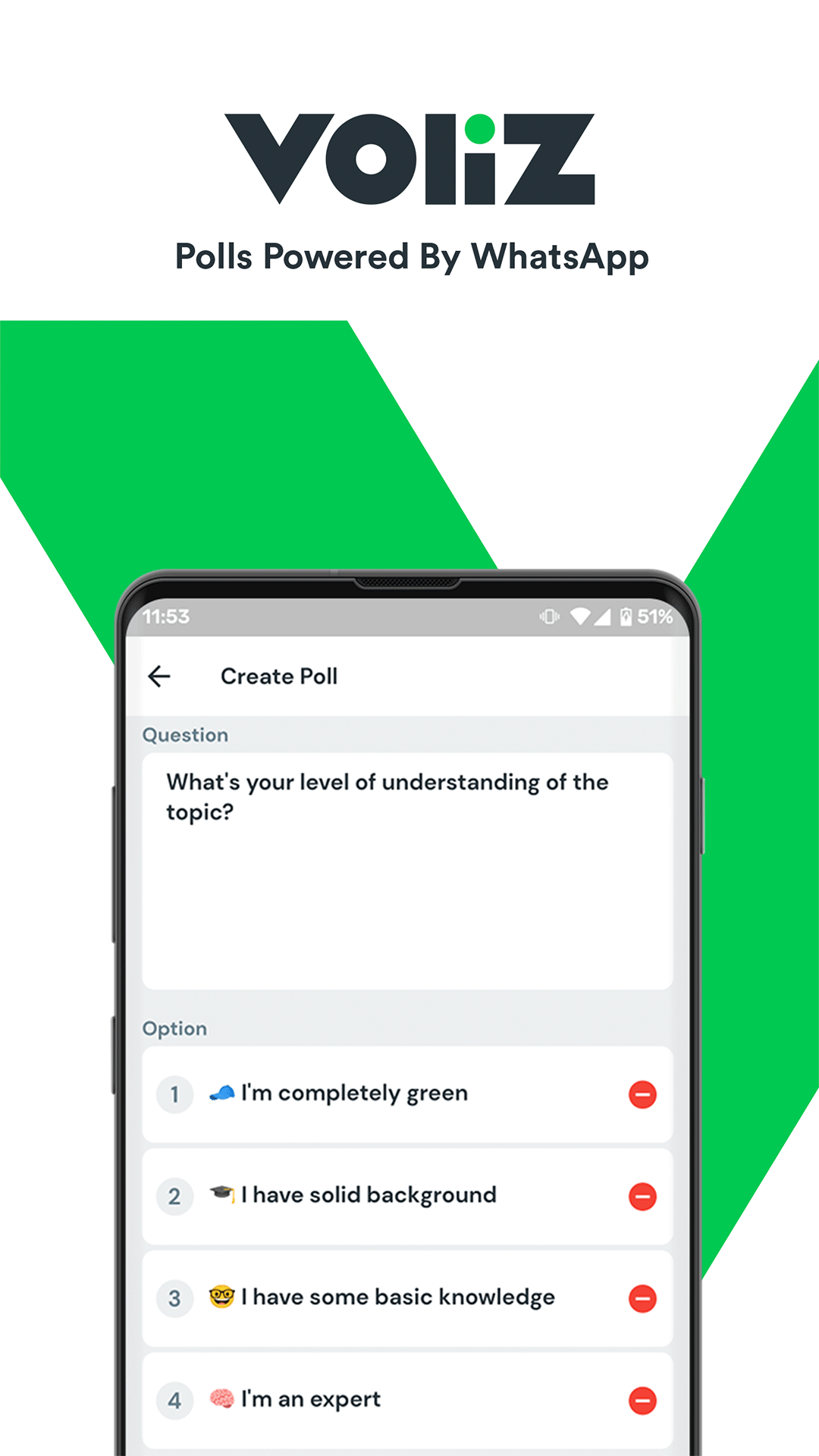 Voliz - Poll on WhatsApp screenshot