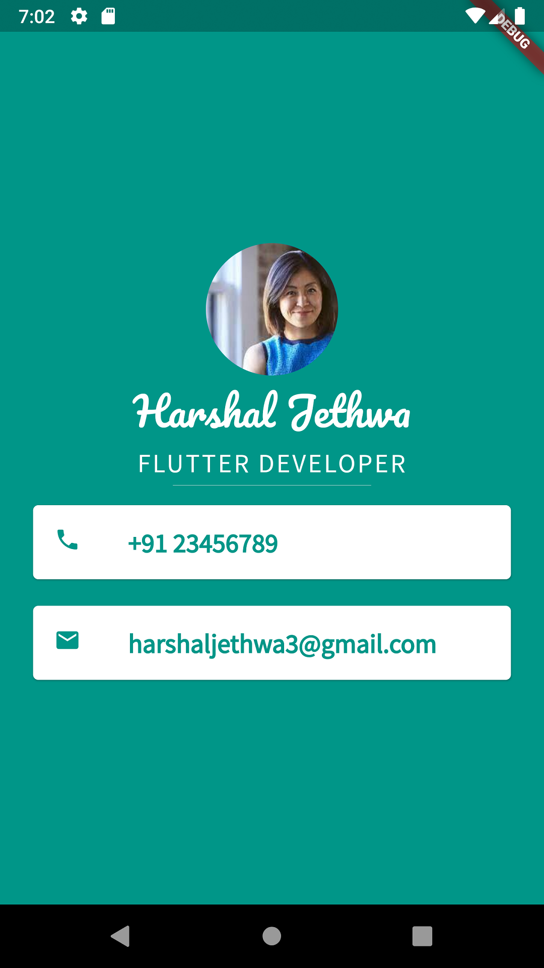Mi-Card-flutter screenshot