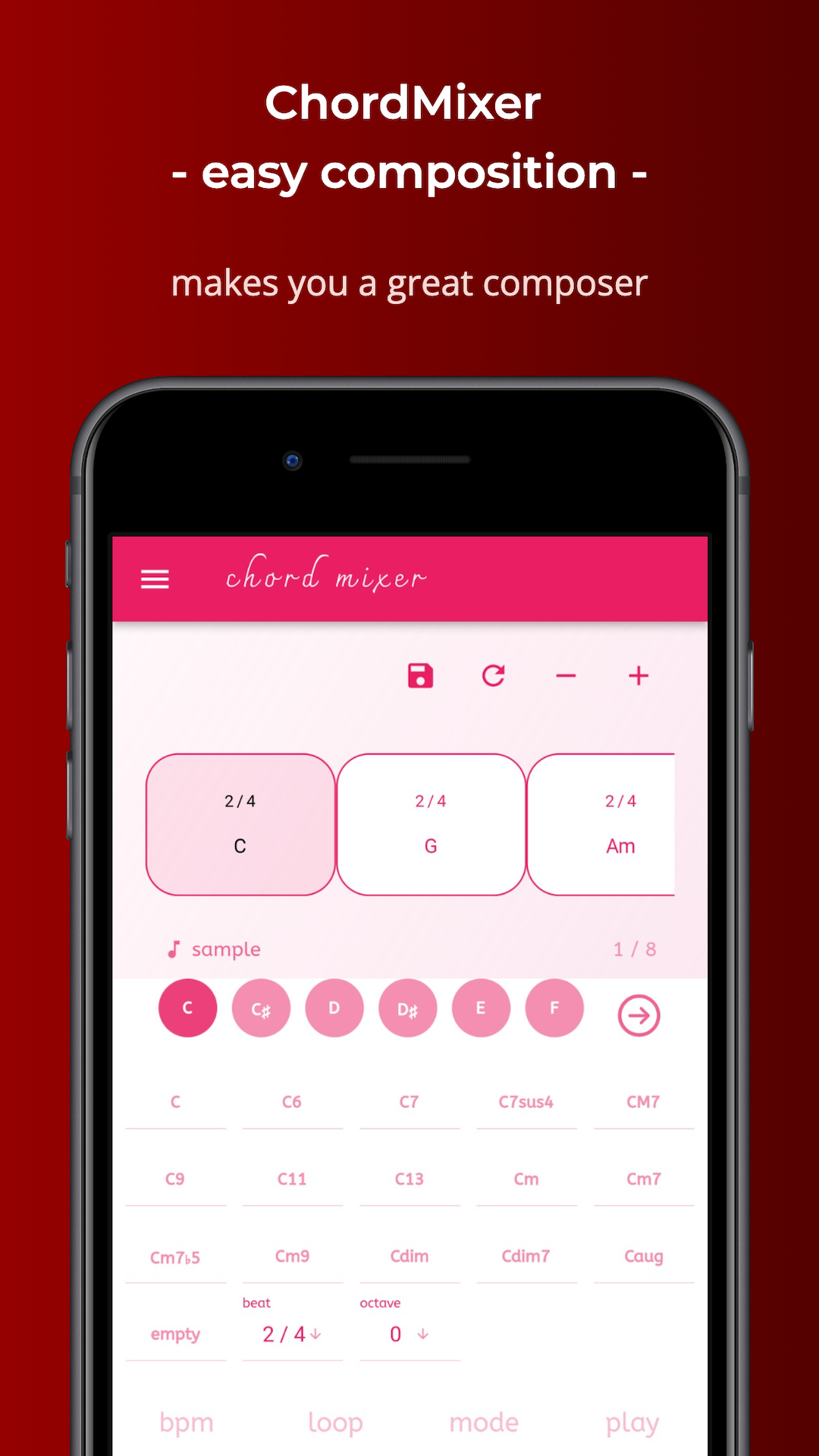 ChordMixer - easy composition screenshot