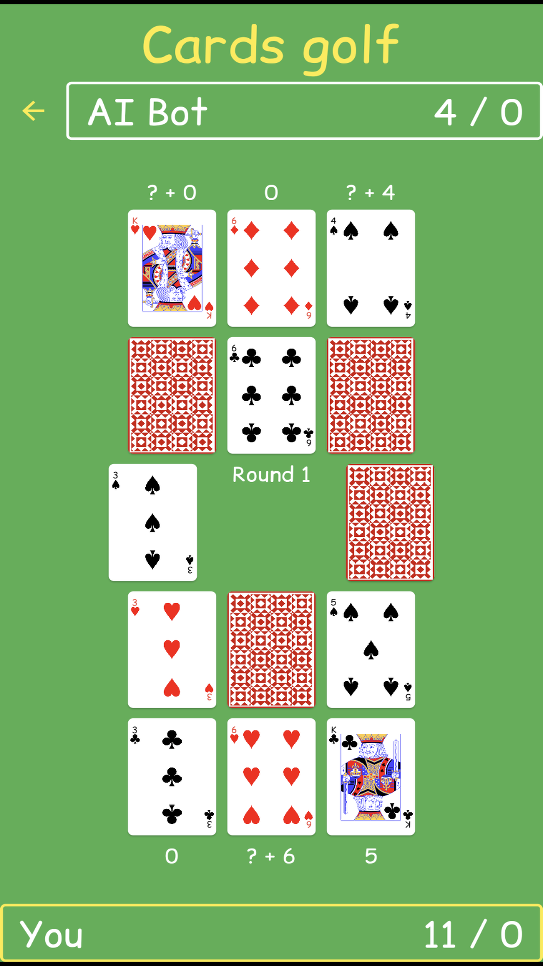 Cards Golf screenshot