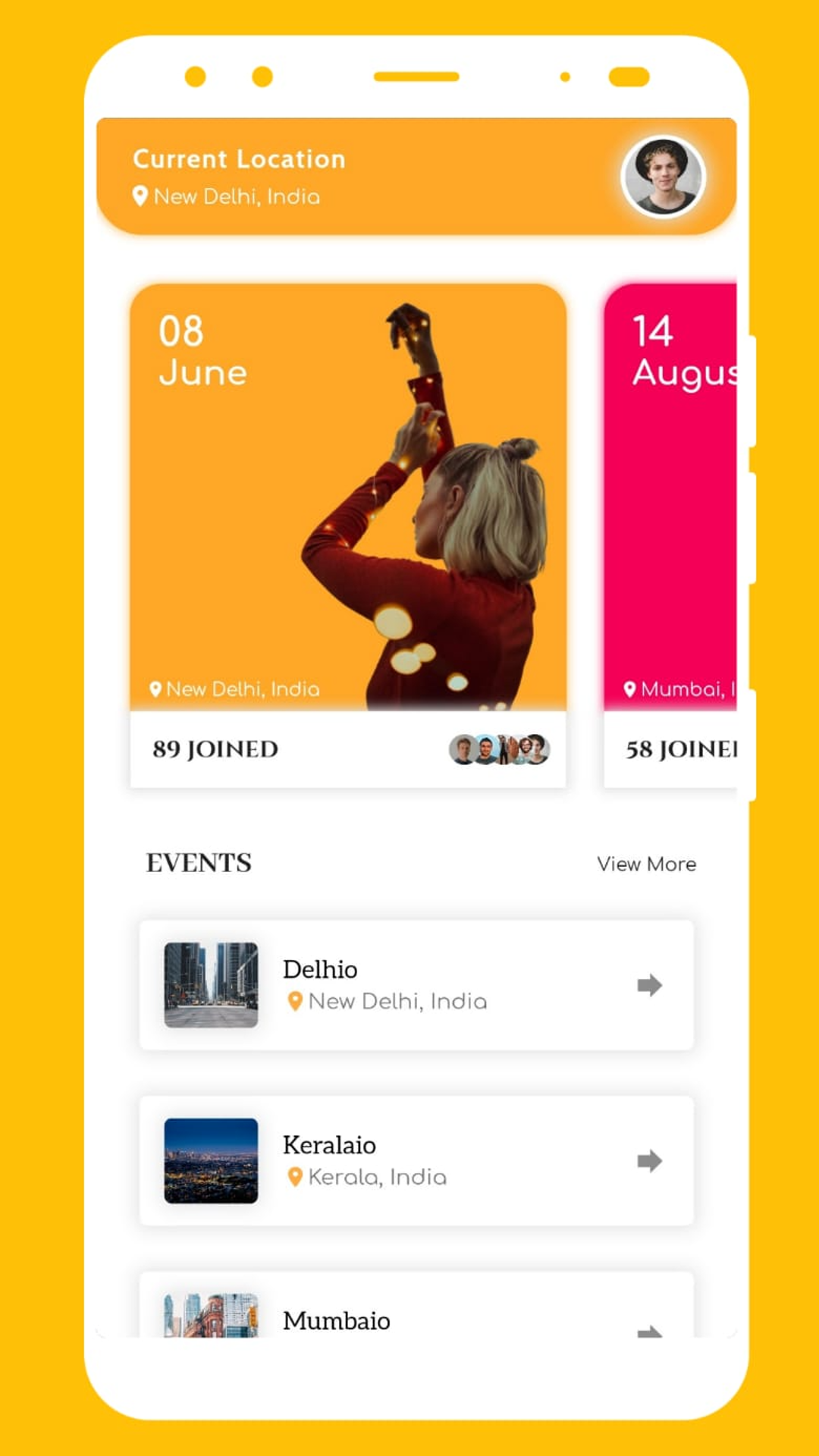 Join Events screenshot