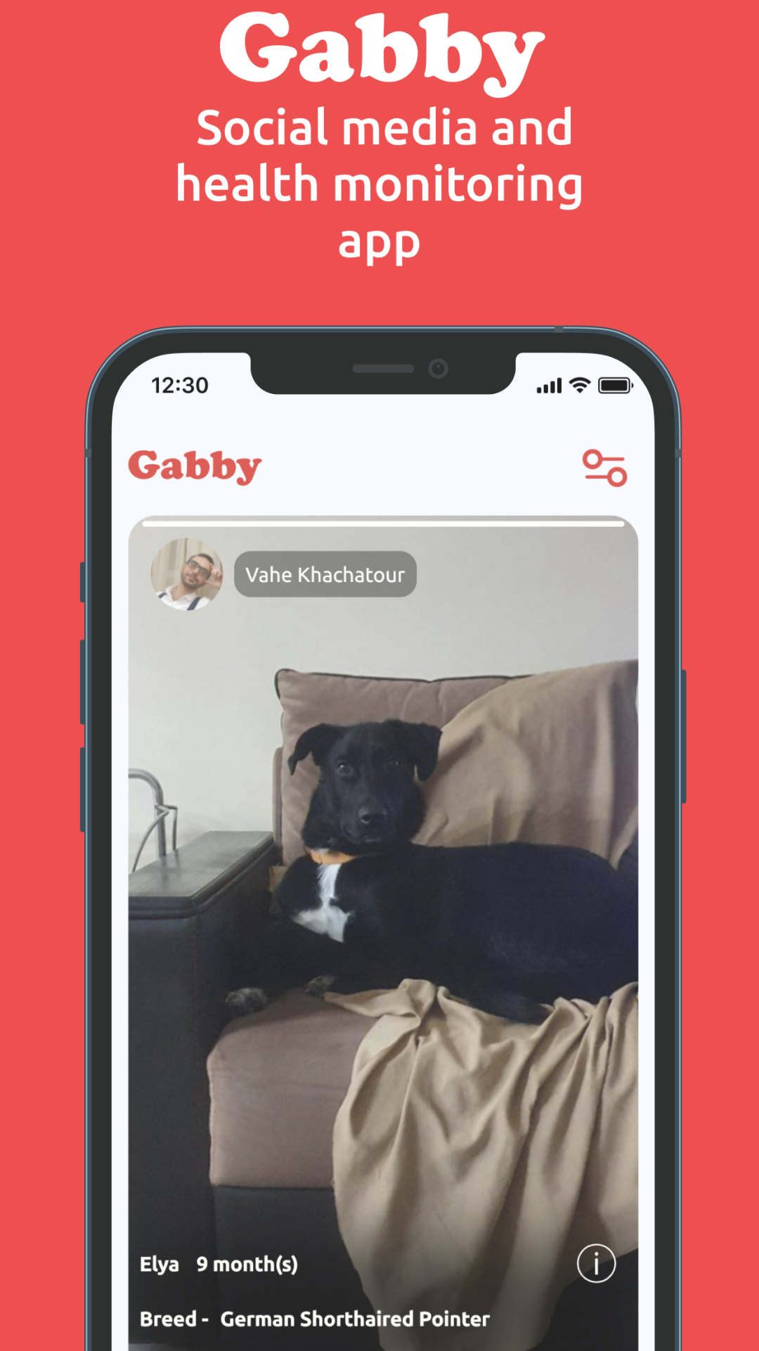 Gabby - Dating and health monitoring app for dogs screenshot