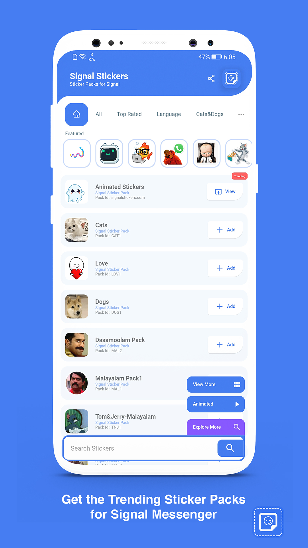 Signal Stickers screenshot