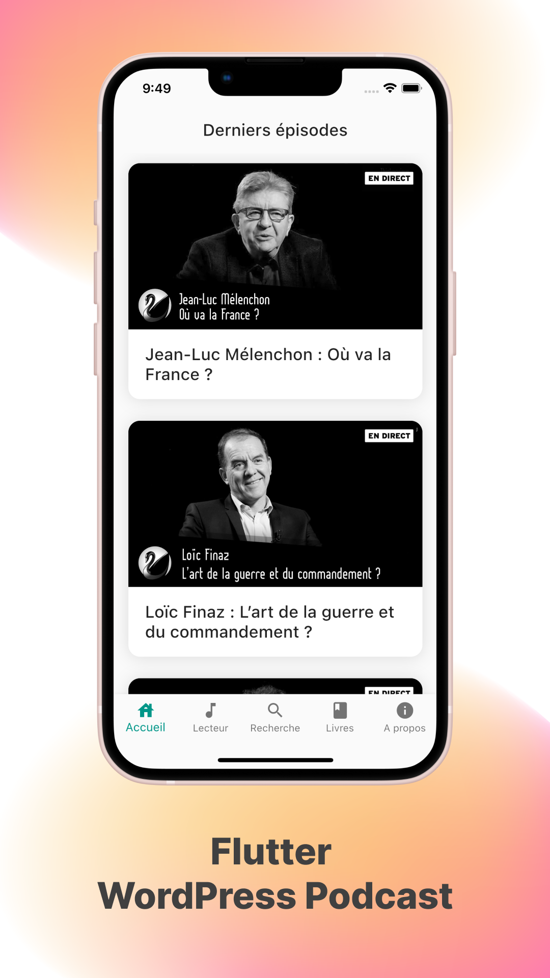 Flutter WordPress Podcast screenshot