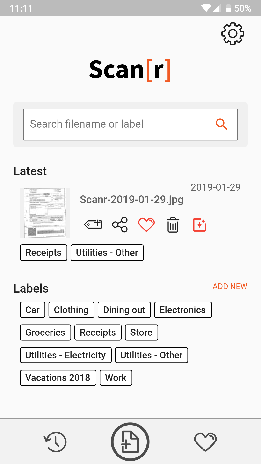 Scanr screenshot