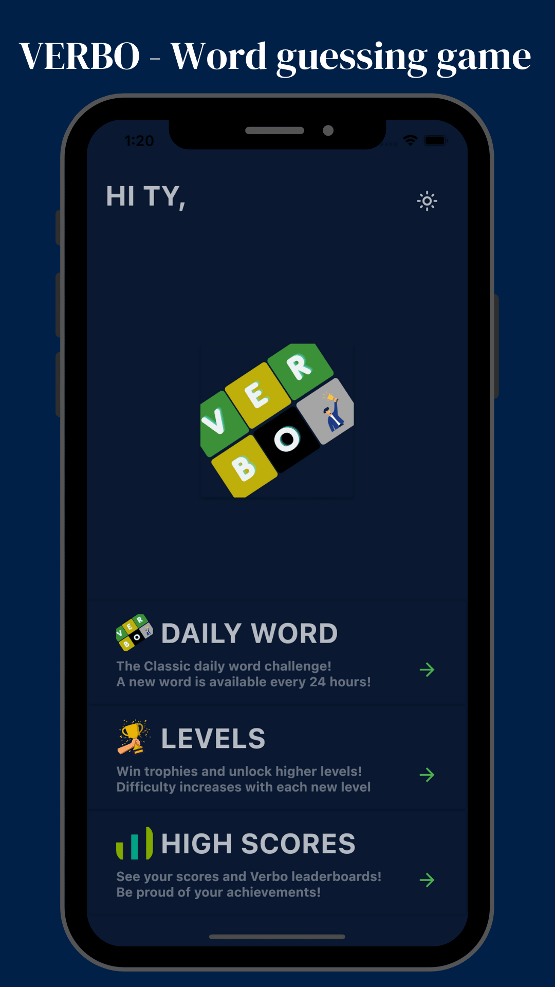 Verbo - Word Guessing Game screenshot
