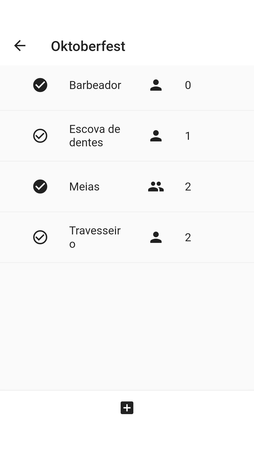 Trip List screenshot