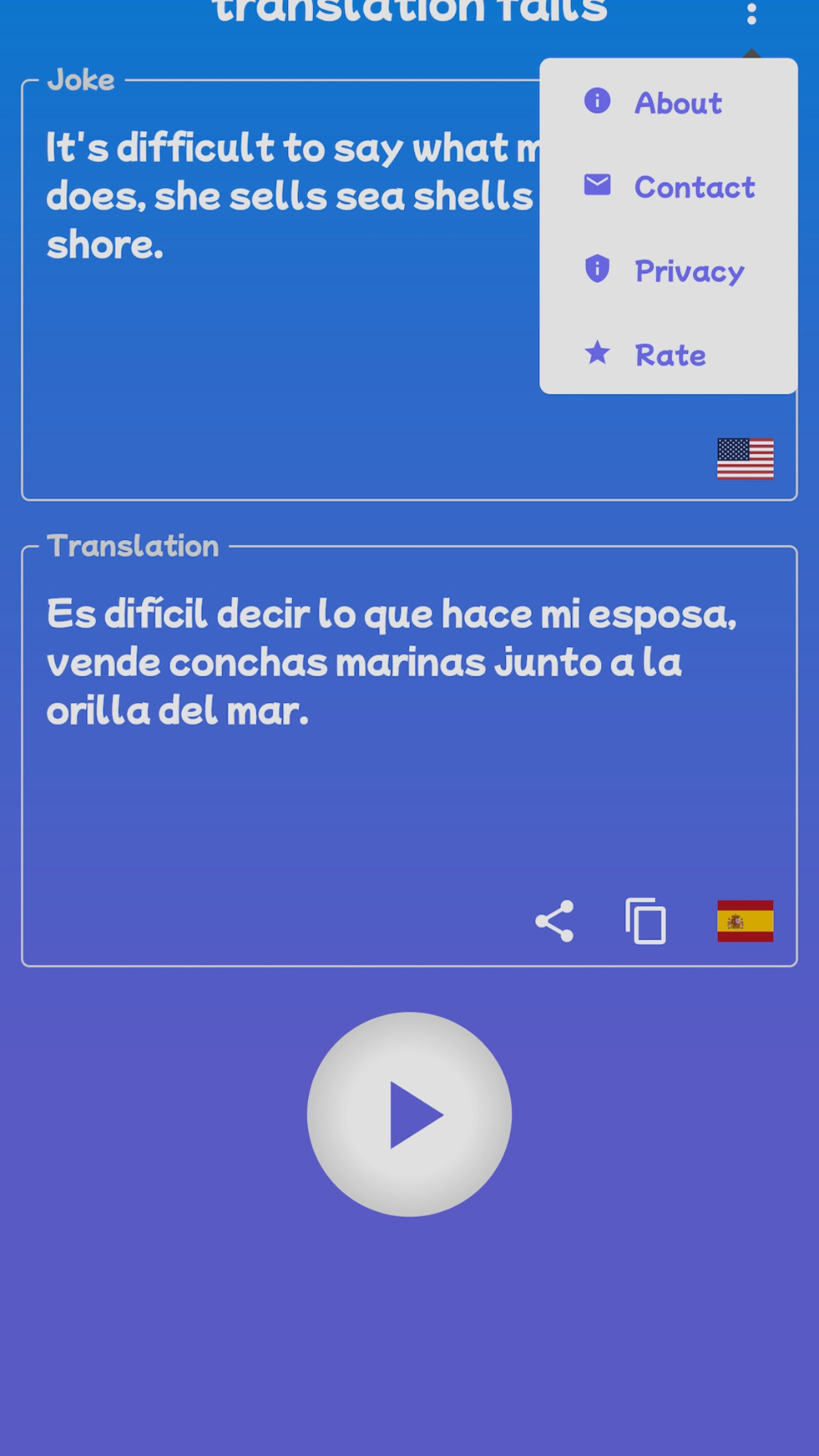 translation fails screenshot