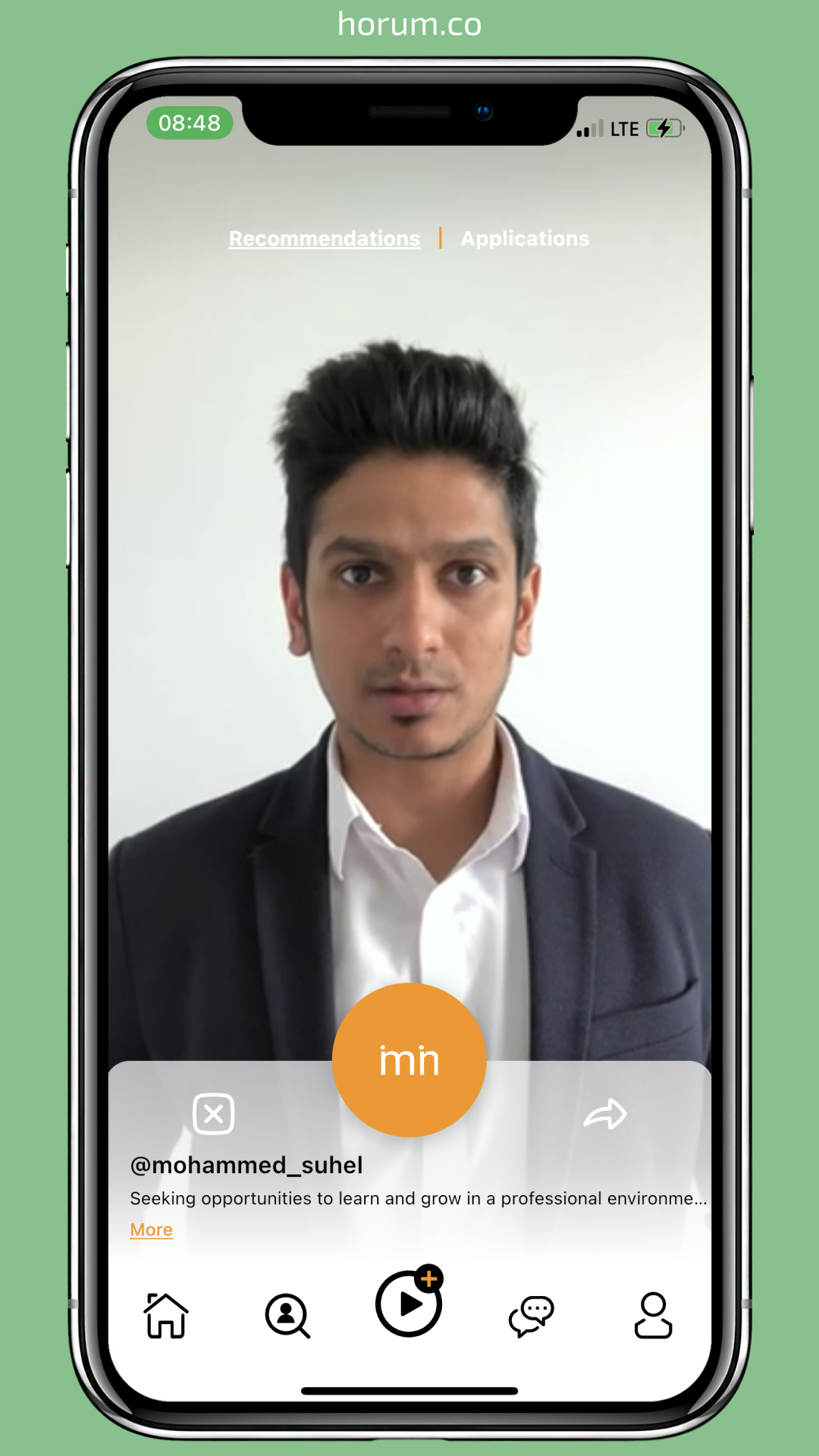 I'm in: short-video based job recruitment screenshot