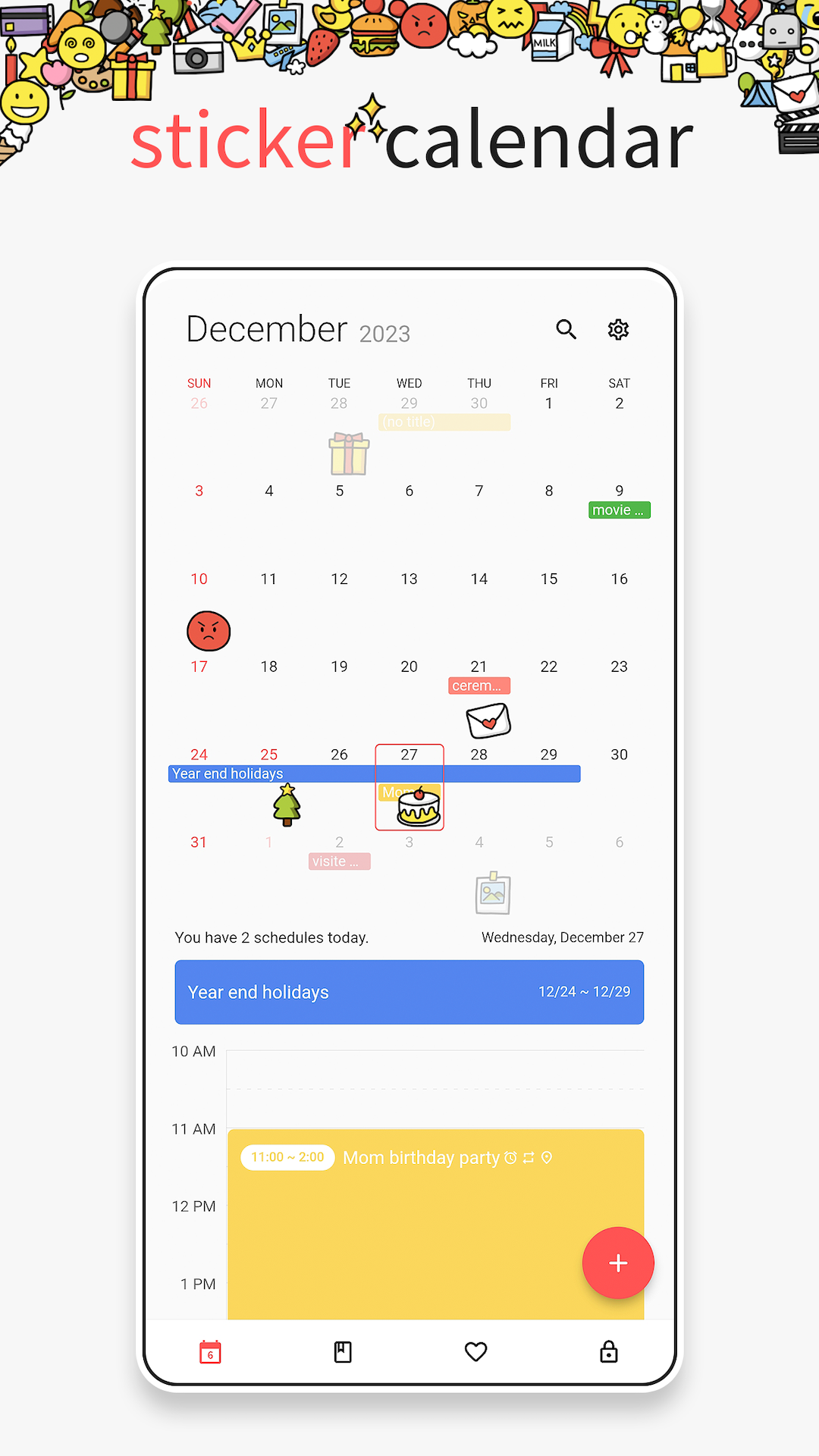 white calendar screenshot