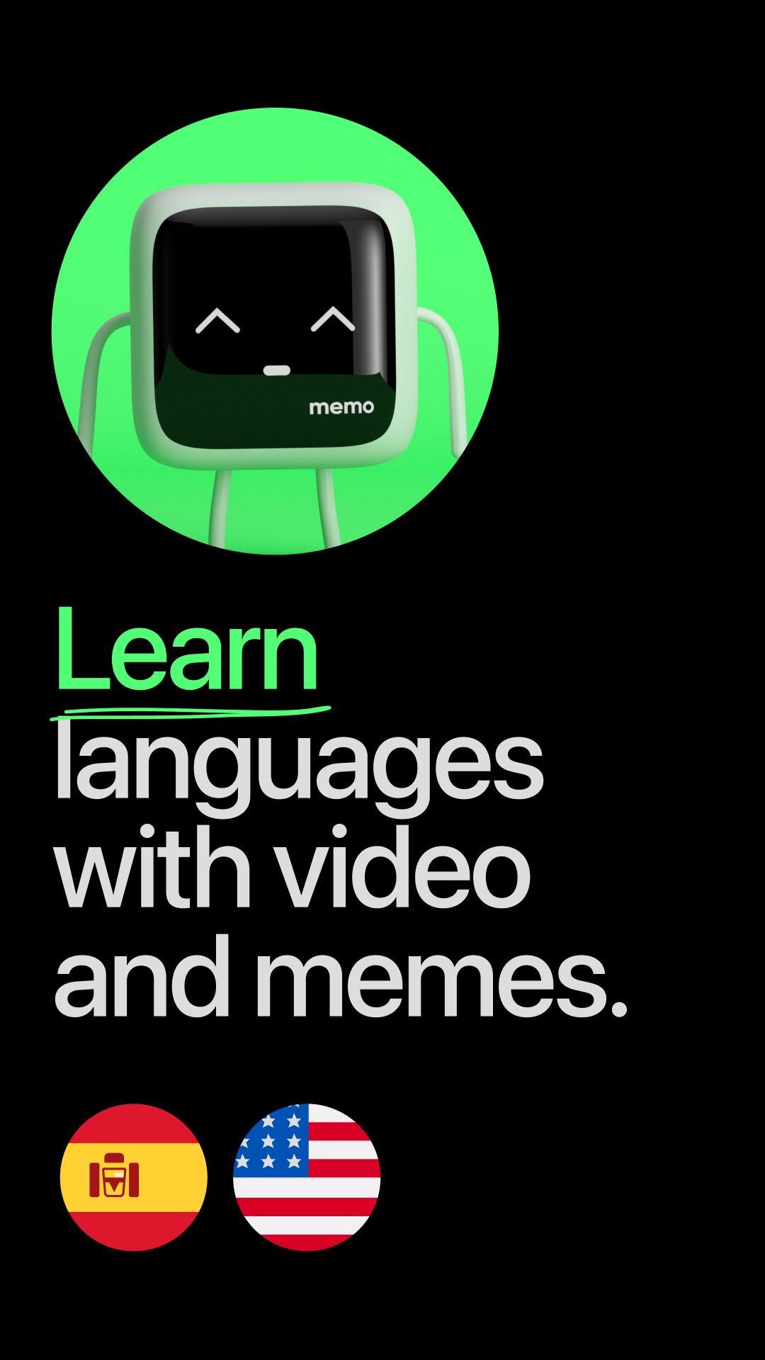 Memo: Learn English & Spanish screenshot