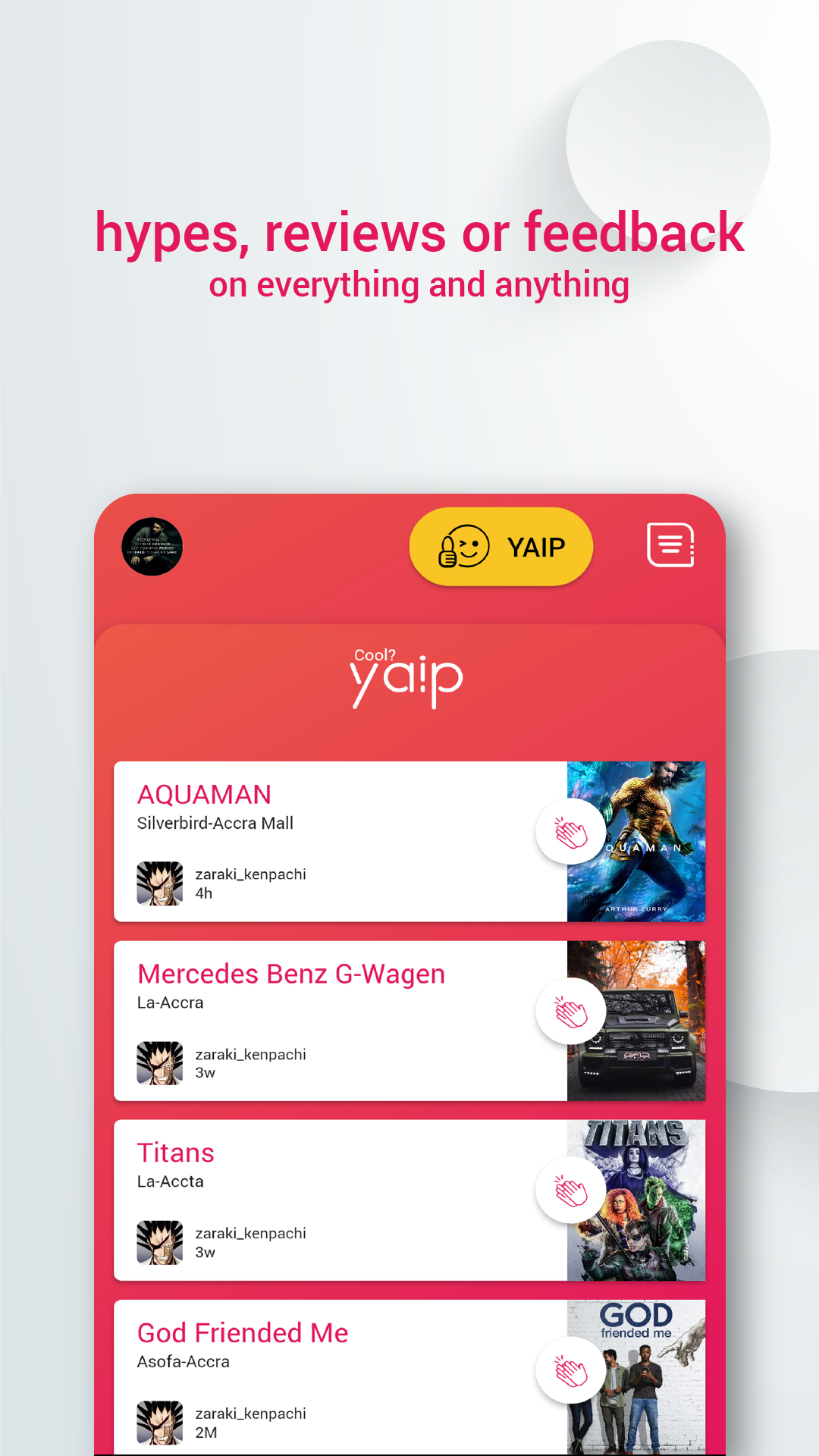 Yaip - Praise or Shame screenshot