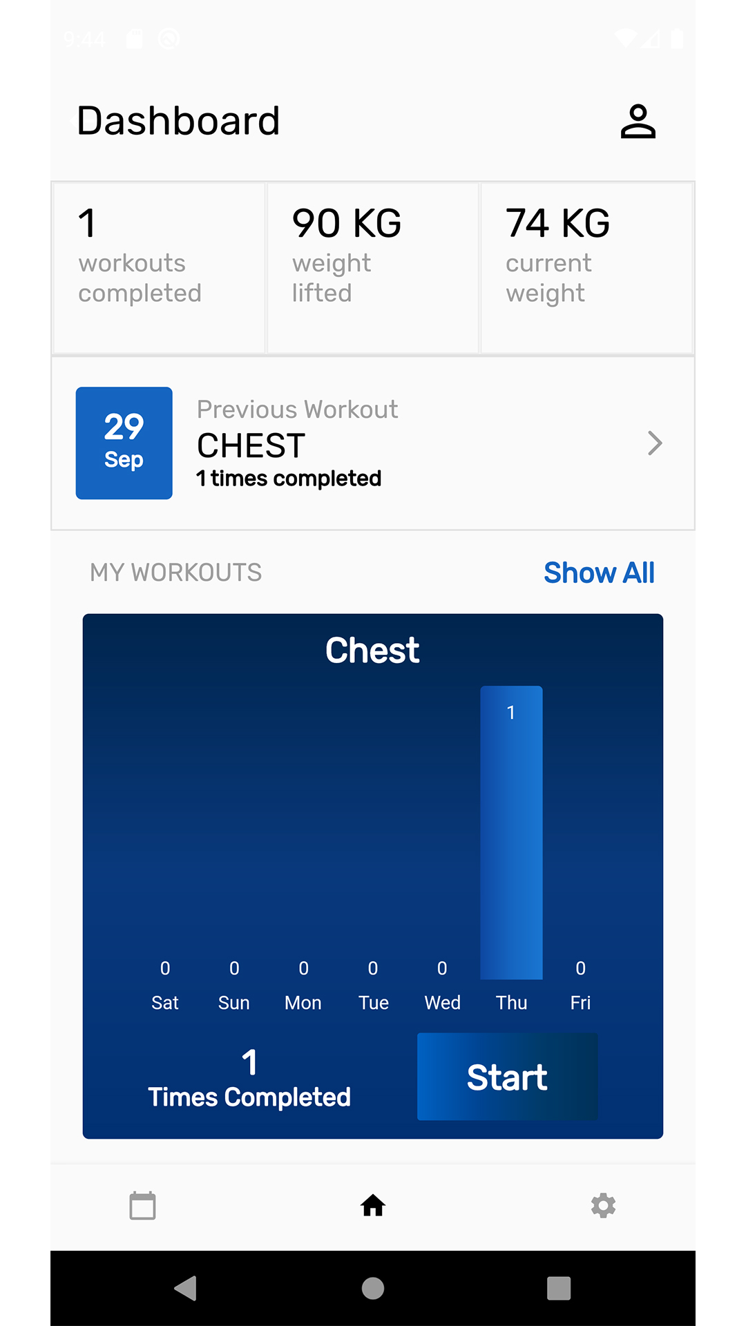Workout Planner screenshot