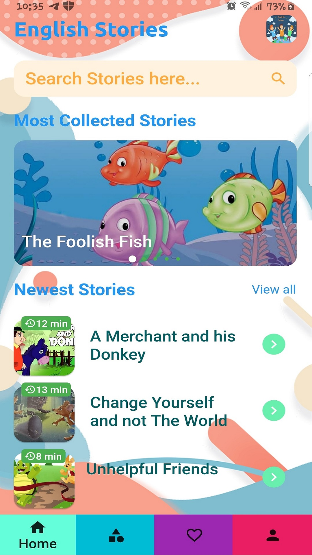 1000 English Stories Offline screenshot