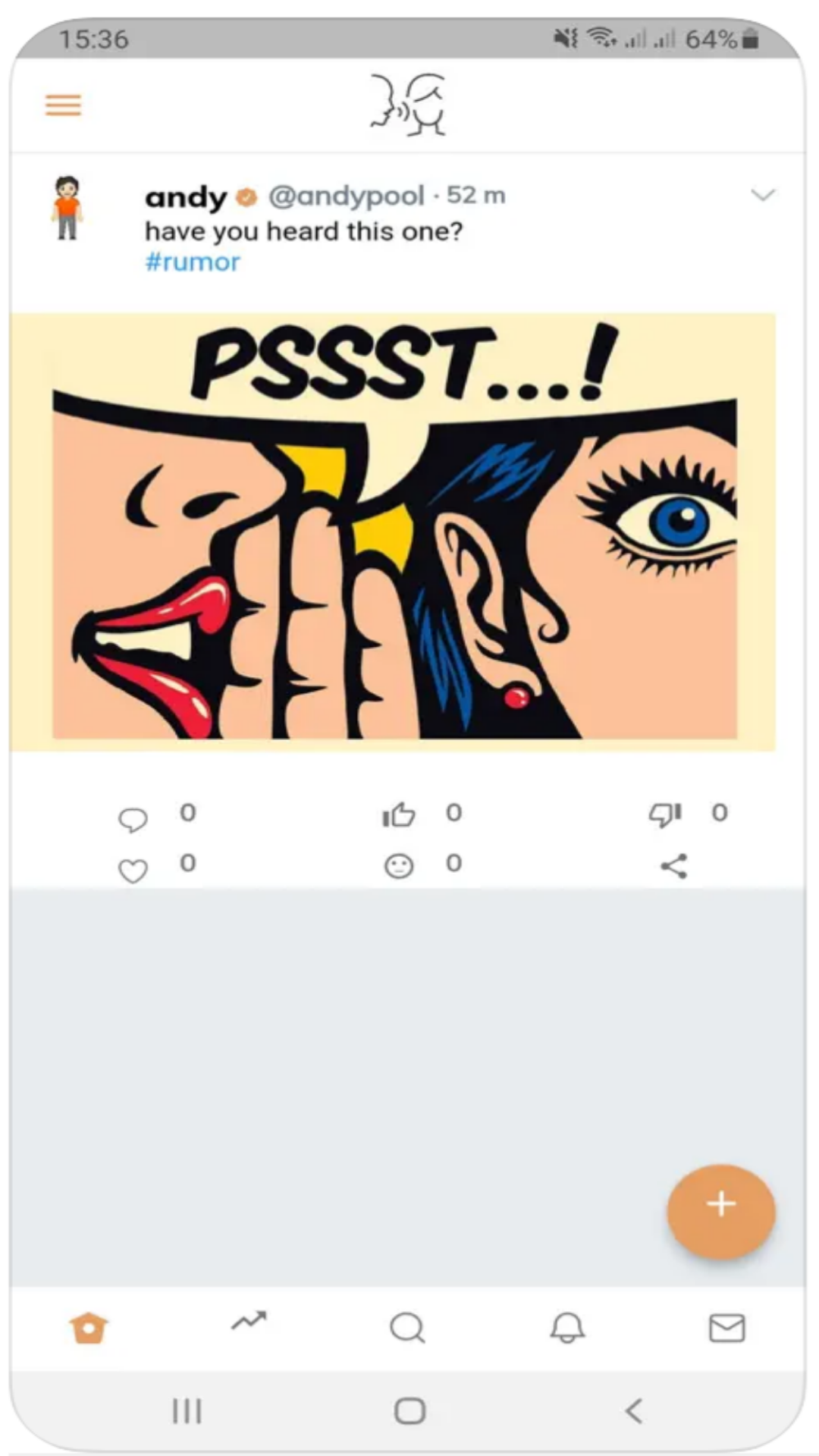 Rumometer screenshot