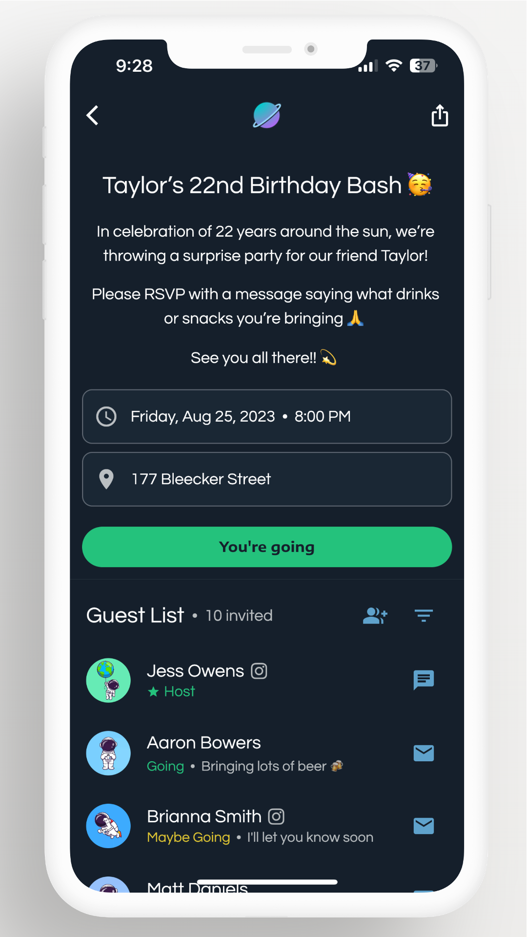 planit screenshot