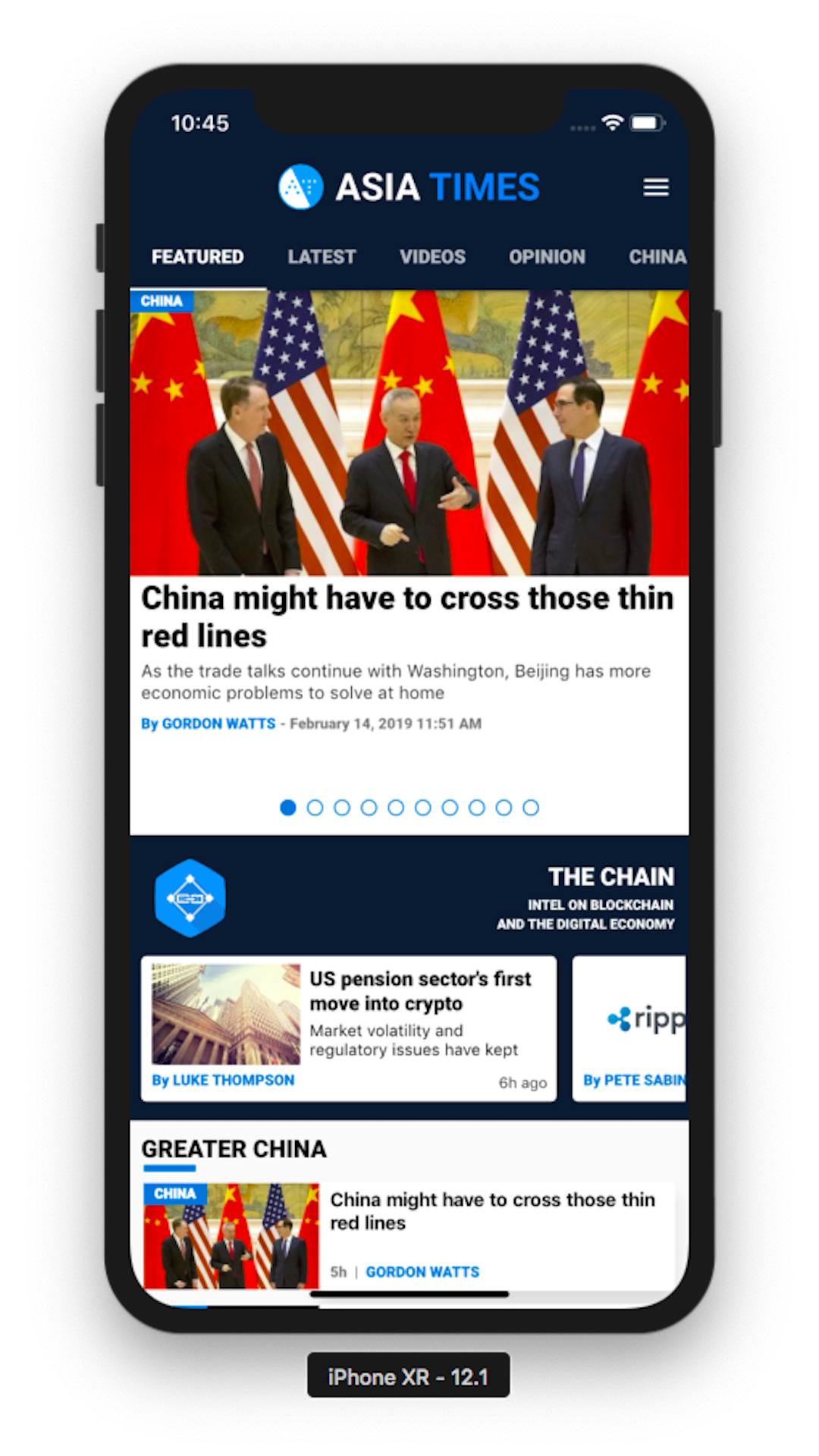 Asia Times screenshot