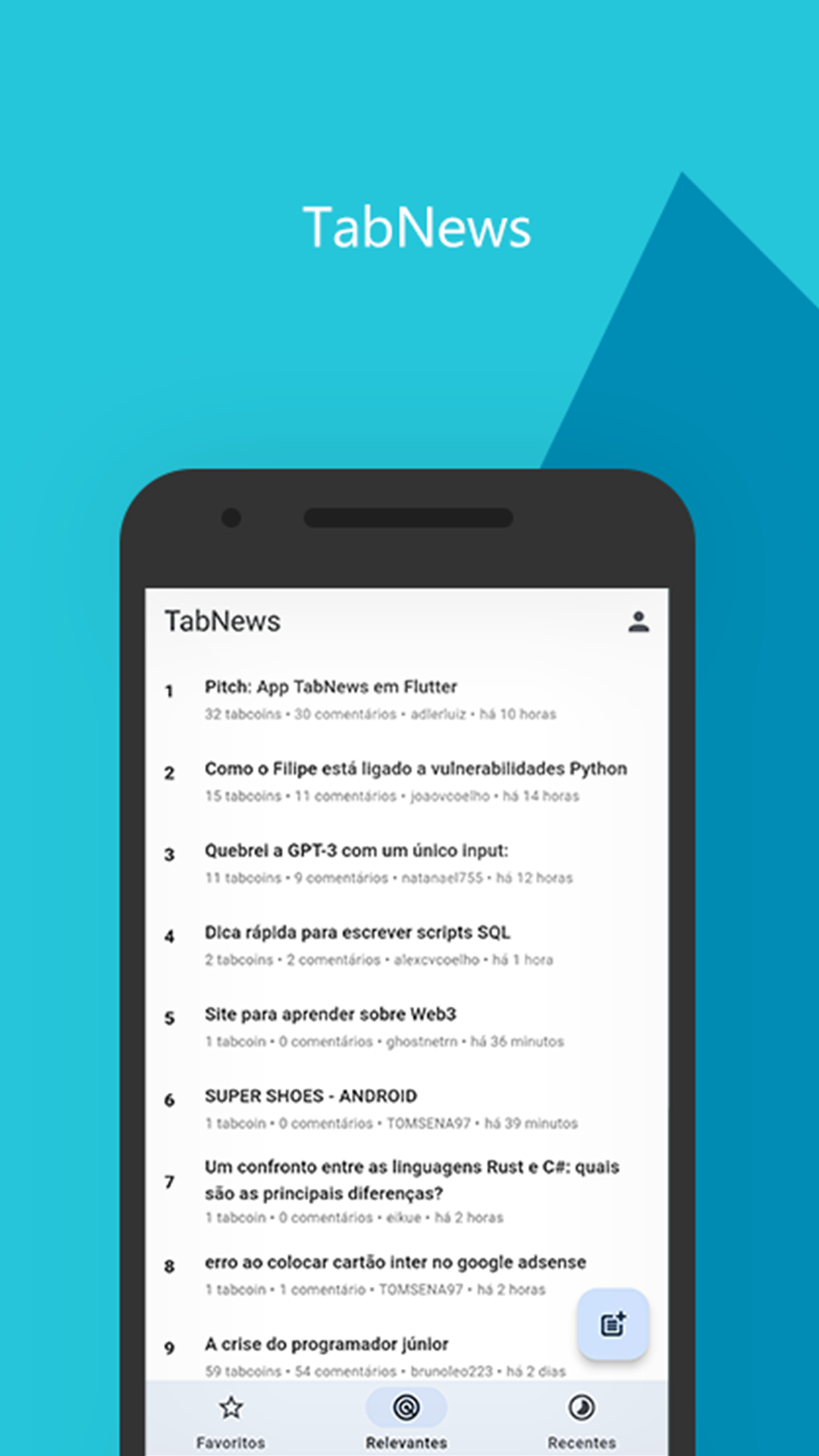 TabNews screenshot