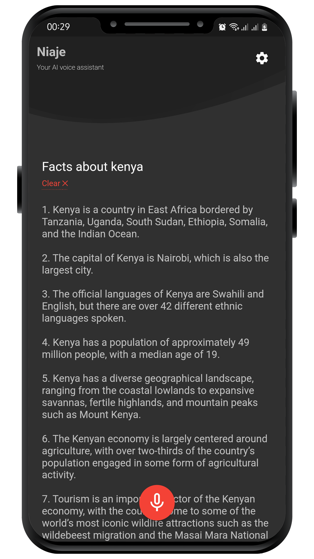 Niaje - AI Voice Assistant screenshot
