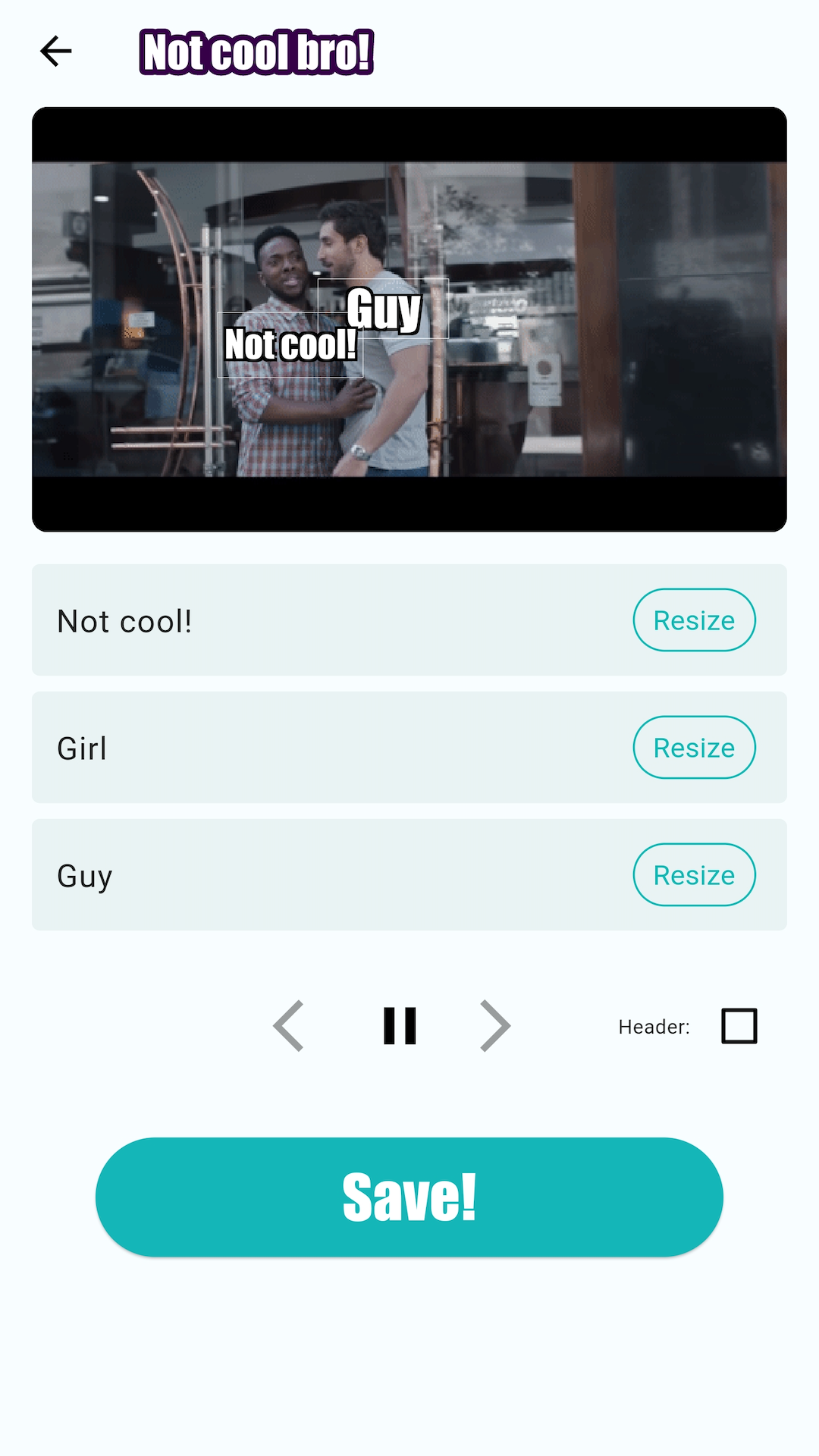 Gif memes maker screenshot