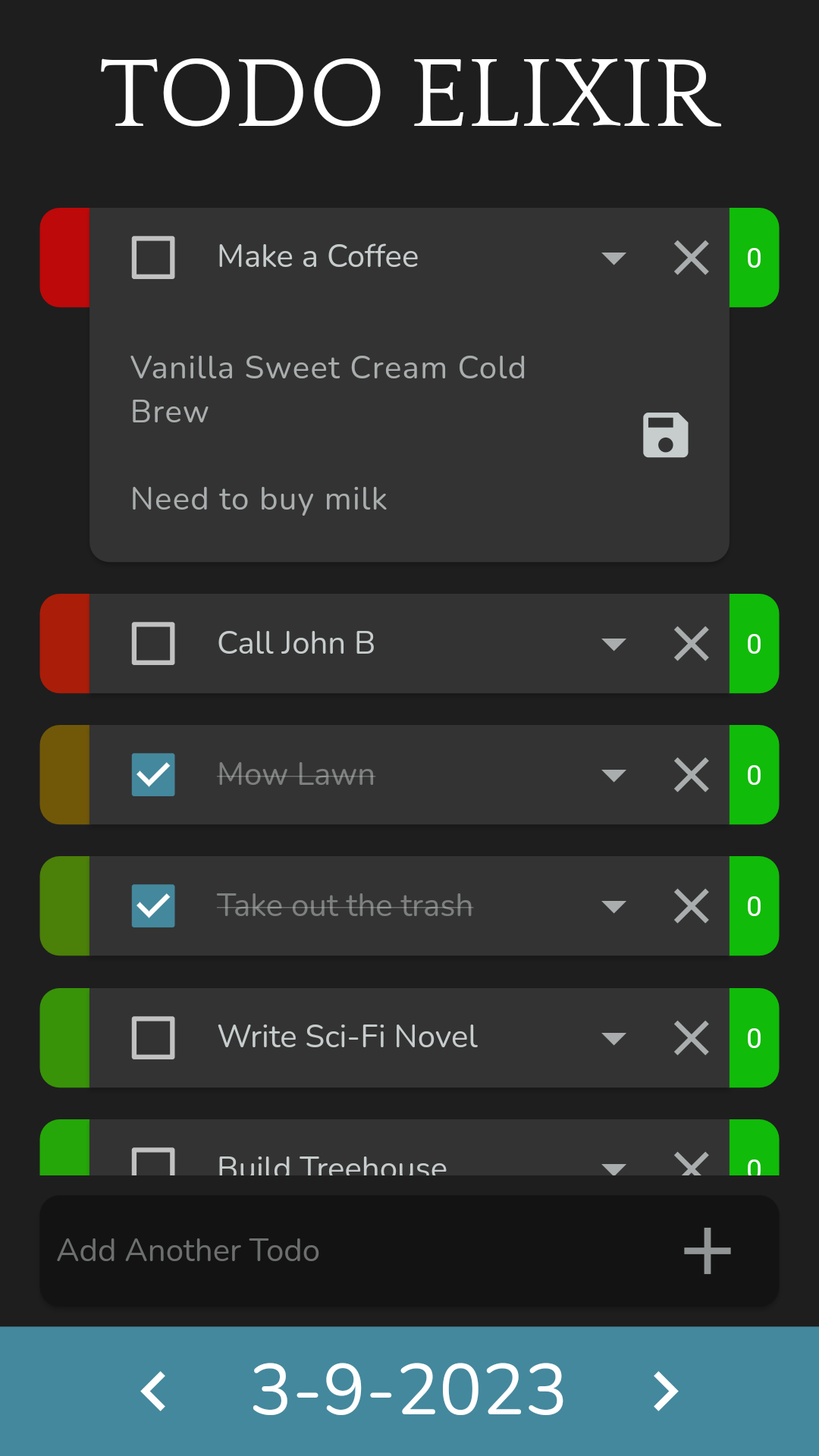 Todo Elixir screenshot