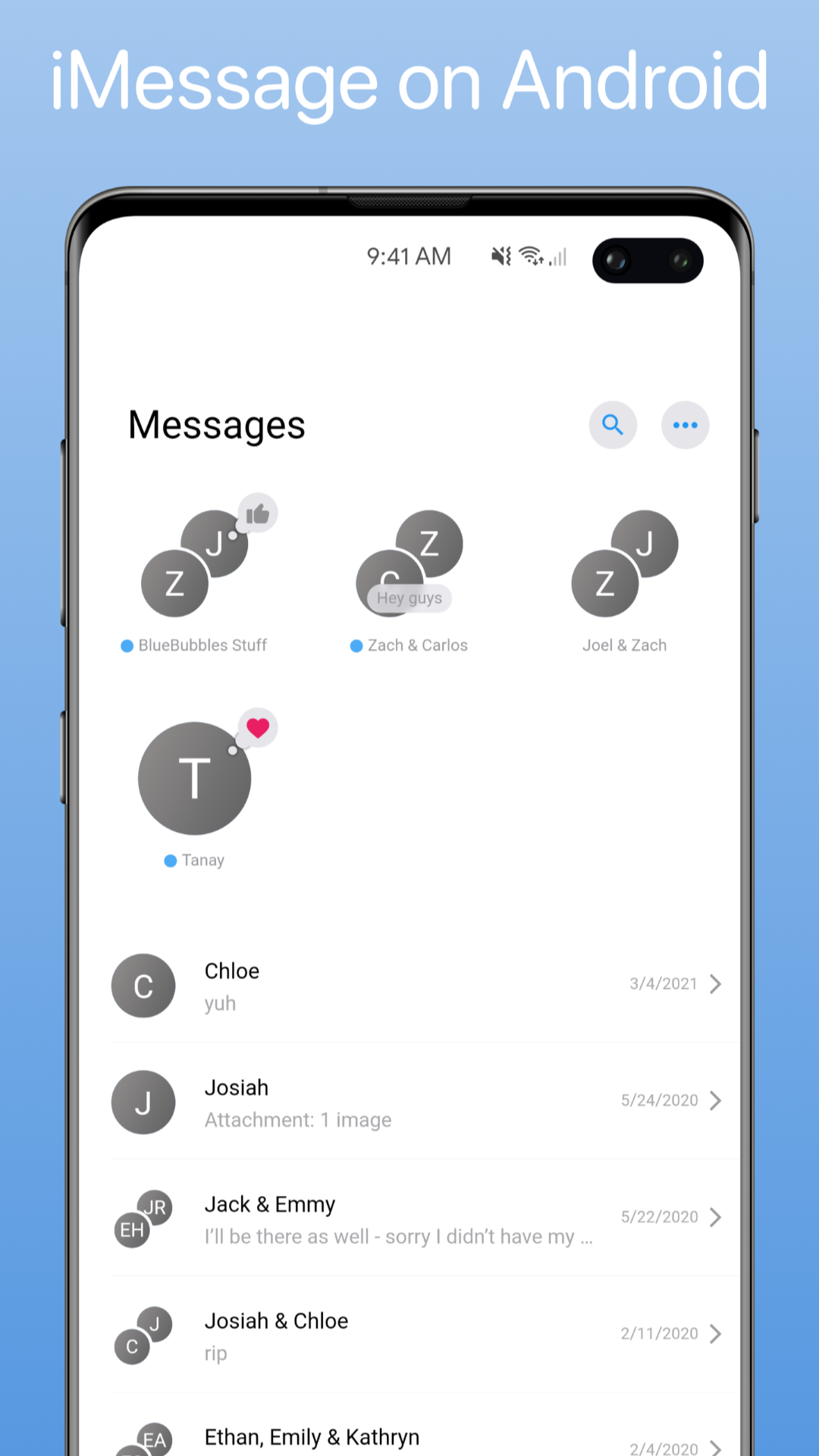 BlueBubbles screenshot