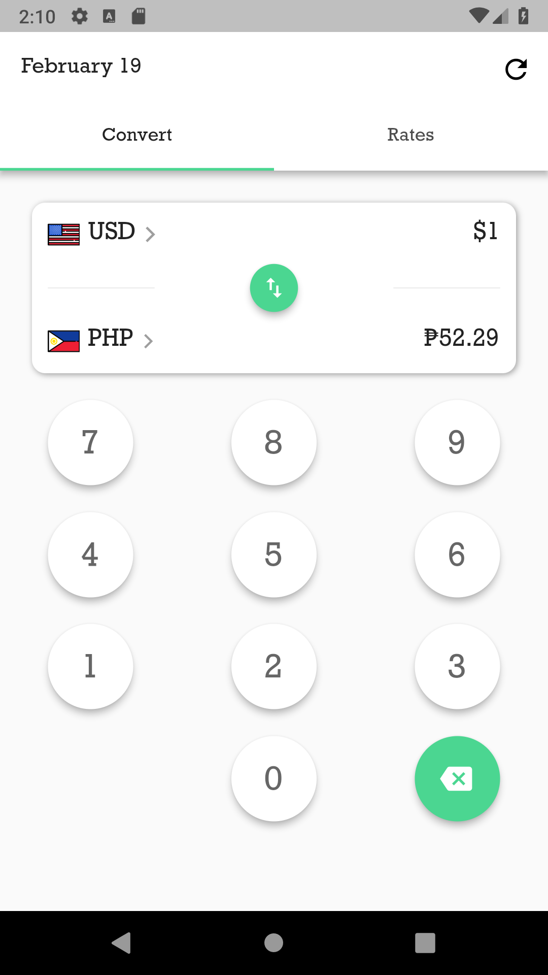 Flutter Currency Converter screenshot