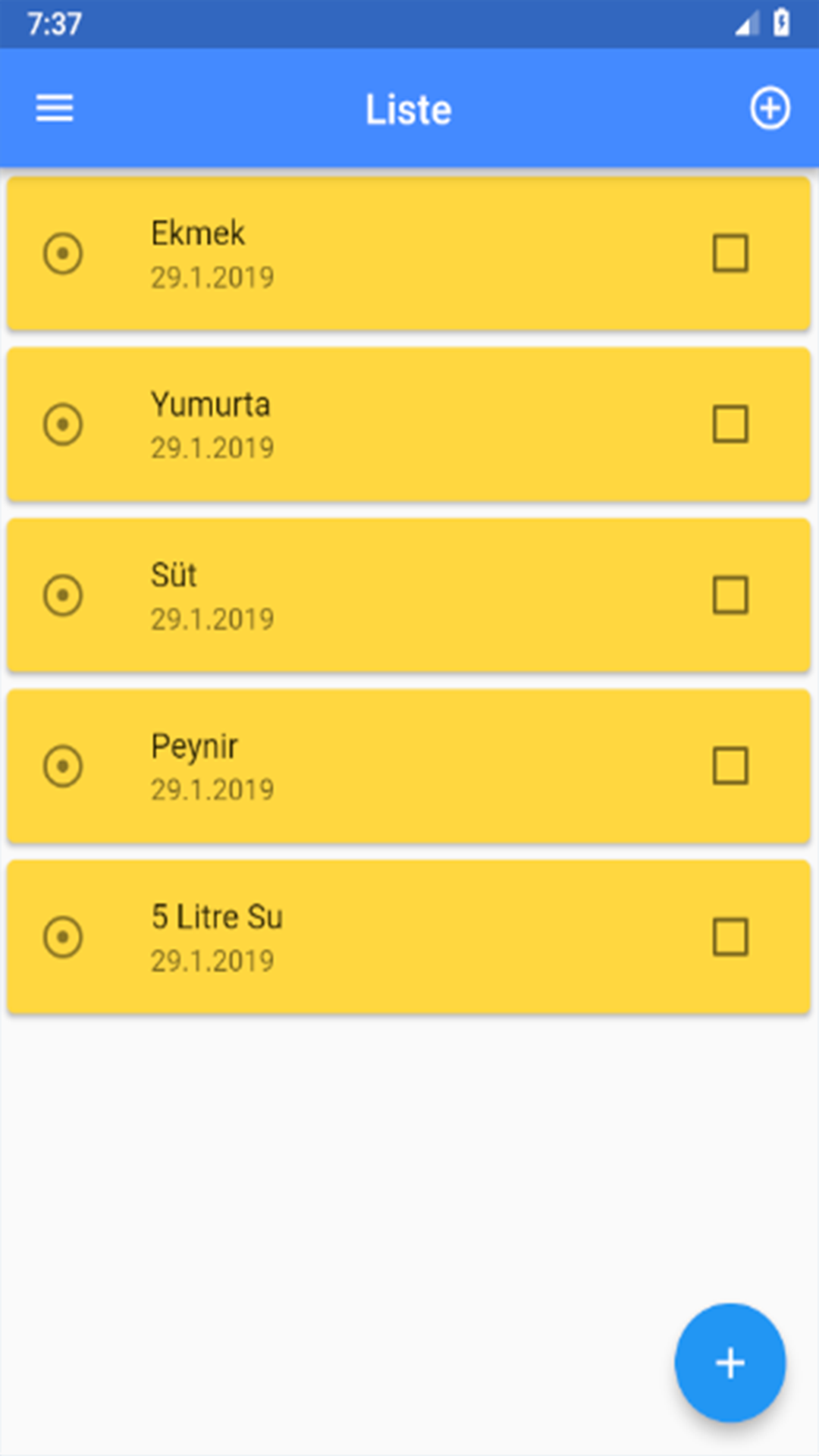 Liste screenshot