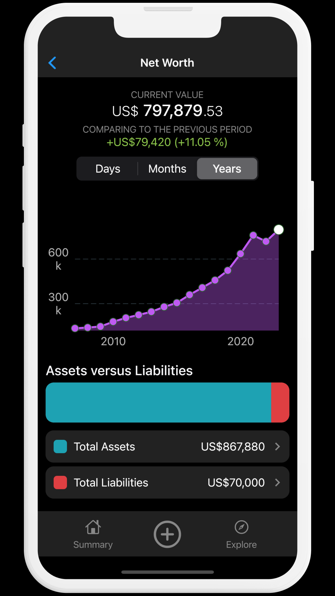 Sumio: Net Worth Tracker screenshot