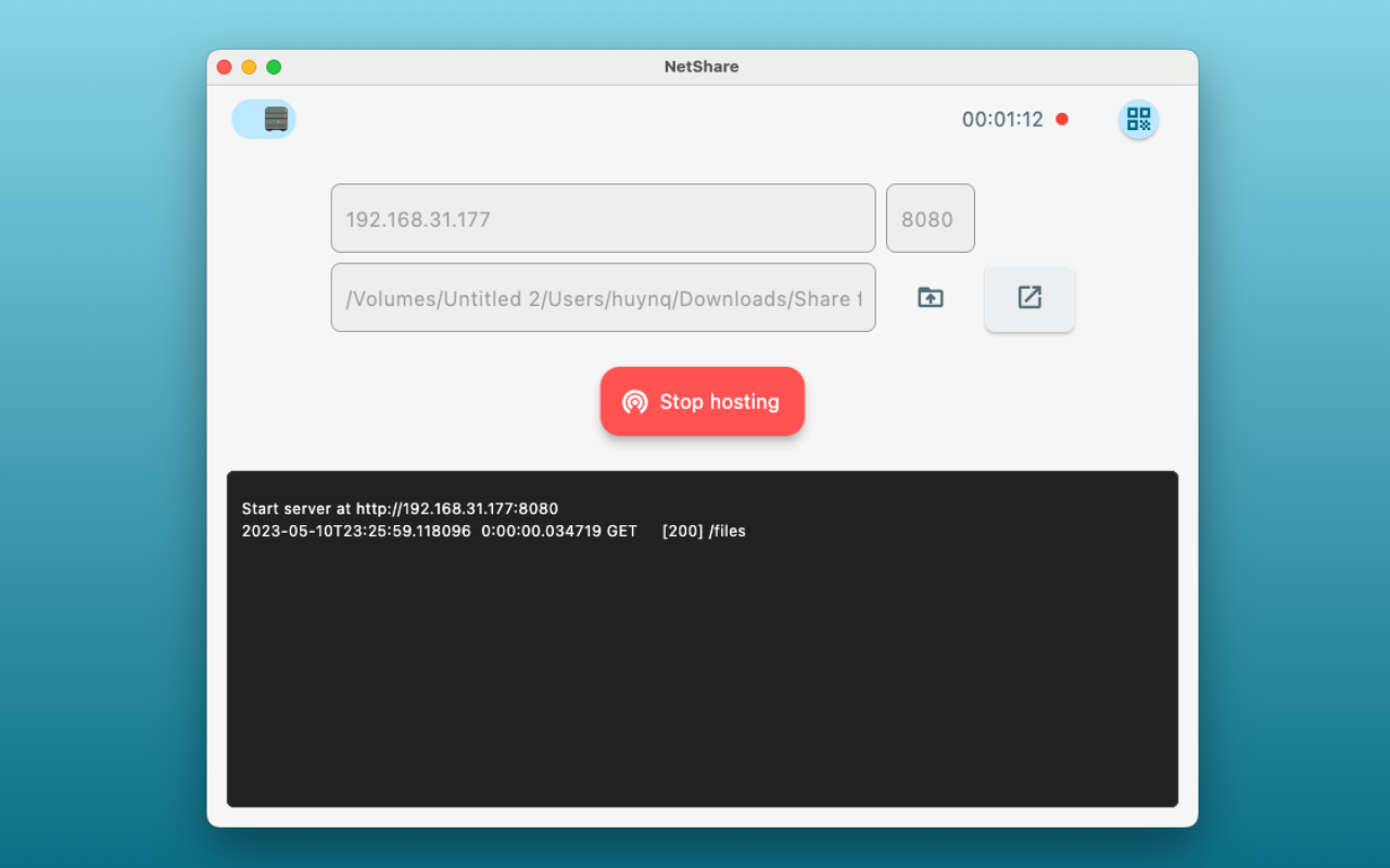NetShare on desktop
