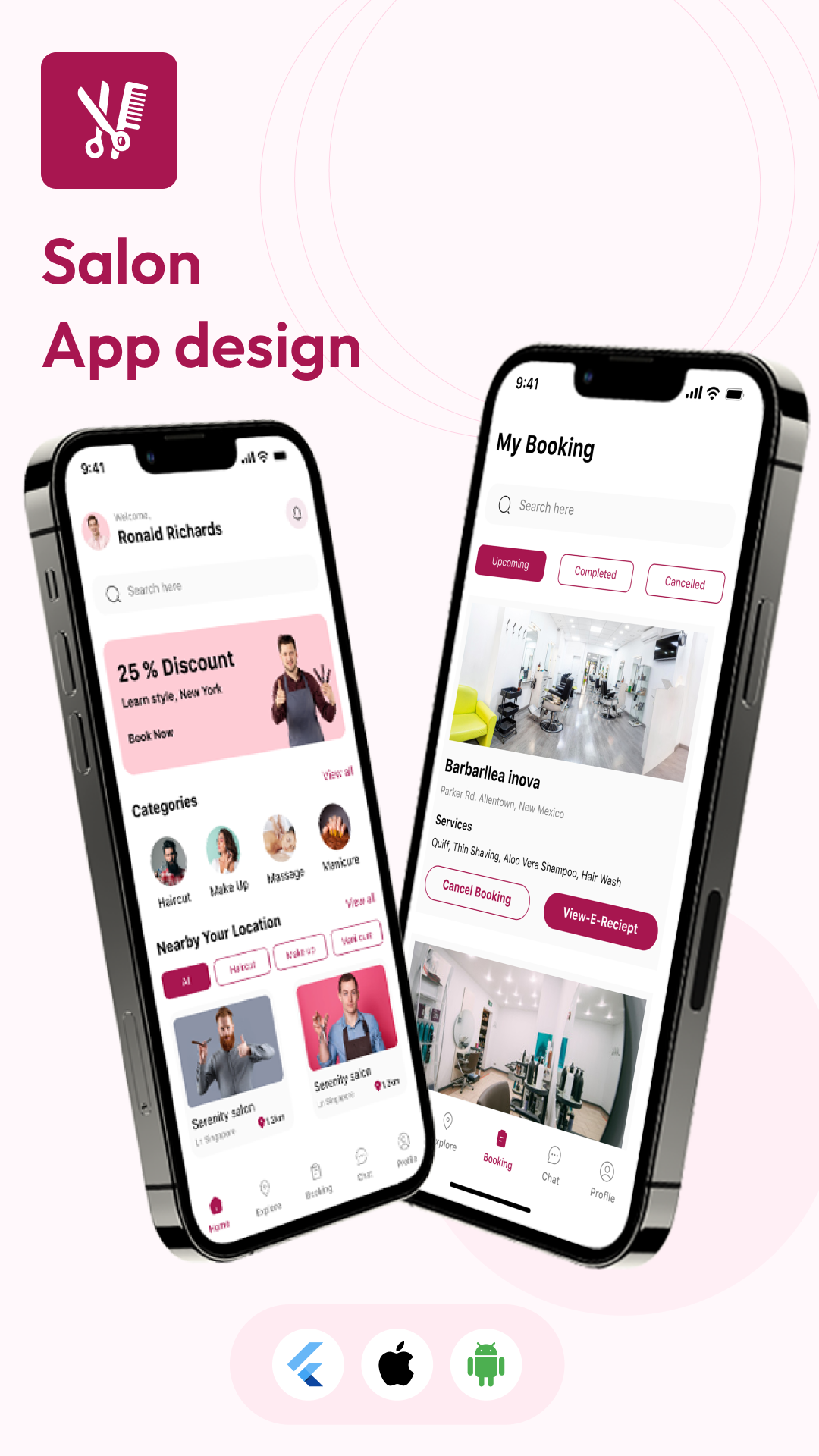 Book salon service App screenshot