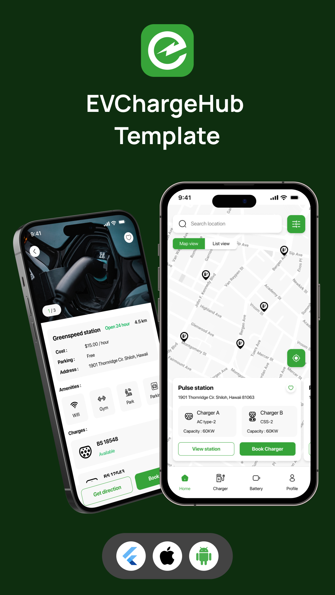 Ev Charging app in Flutter screenshot